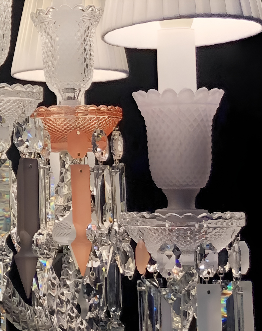 Adelmo Classic Crystals Glass Chandelier Light ANGIE HOMES