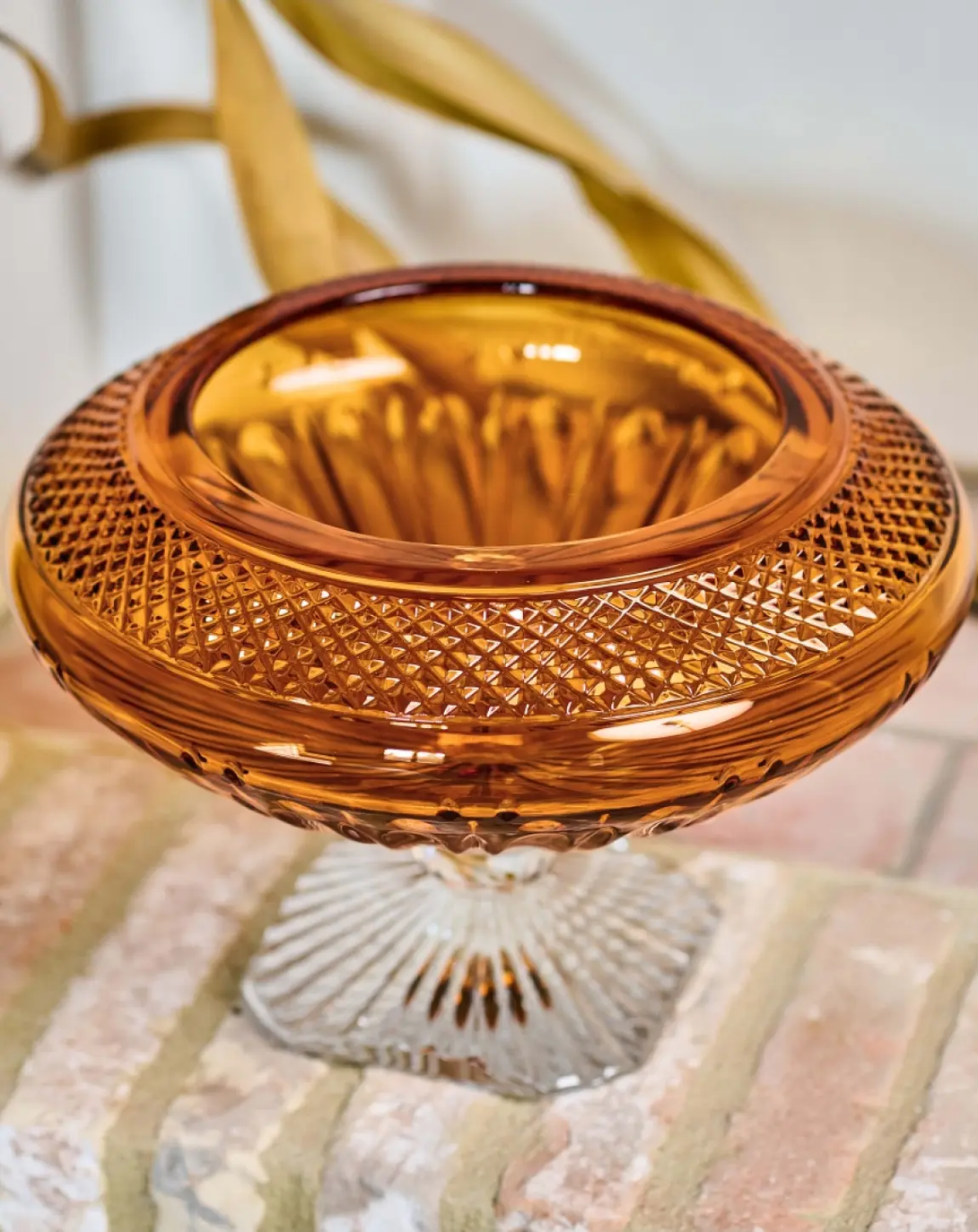 Amber Gold Crystal Bouquet Flower Vases - Angie Homes ANGIE HOMES