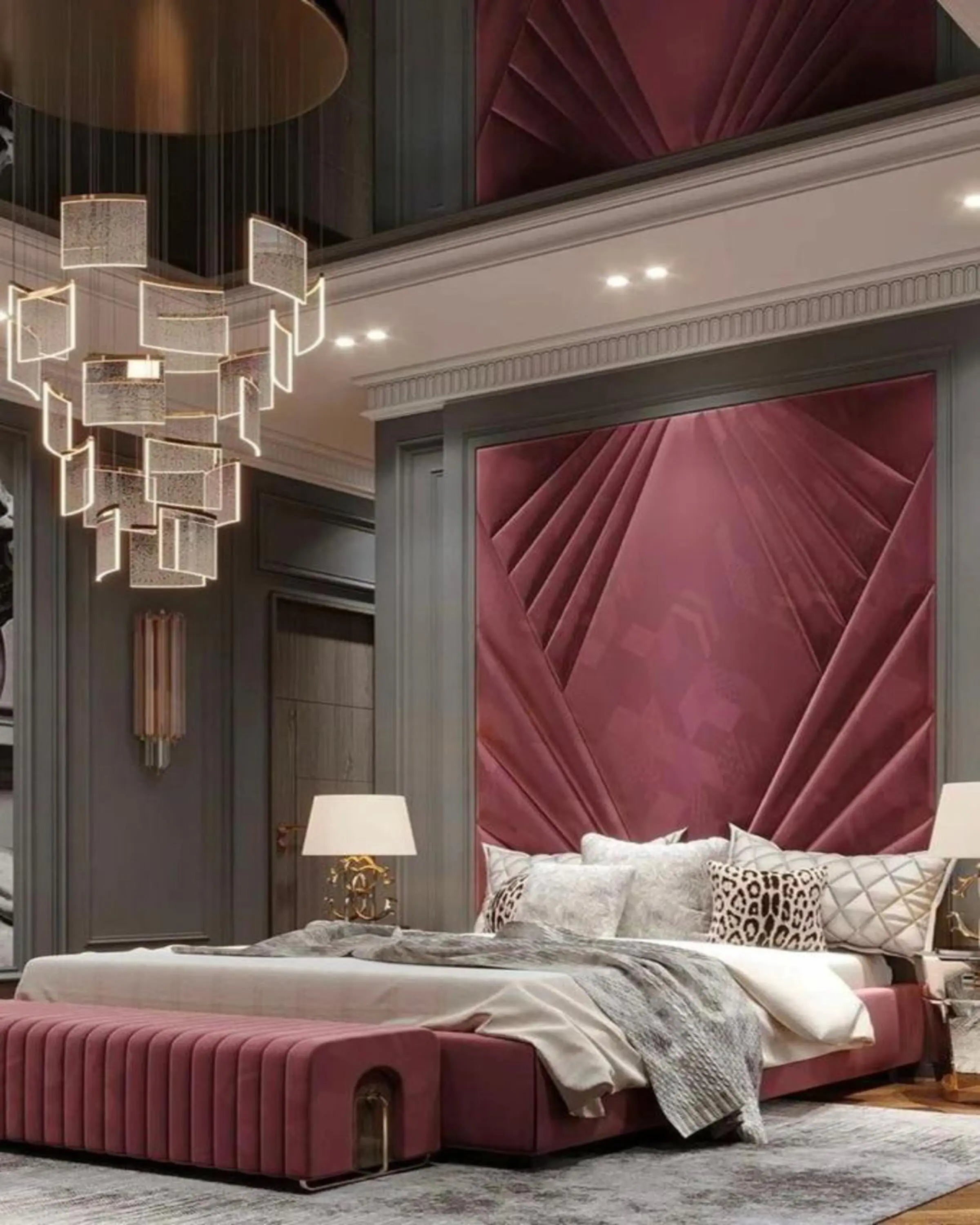 Amia Luxury Purple Bed ANGIE HOMES