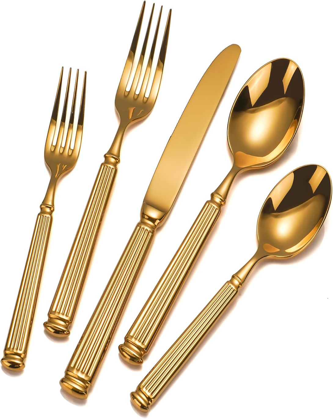Amida Gold and Silver Plated Cutlery Set ANGIE HOMES