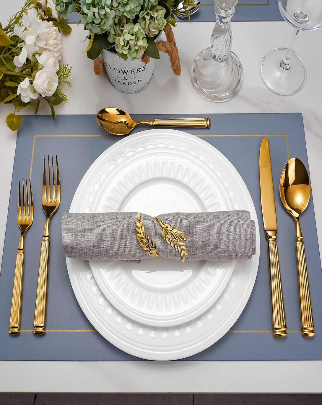 Amida Gold and Silver Plated Cutlery Set ANGIE HOMES