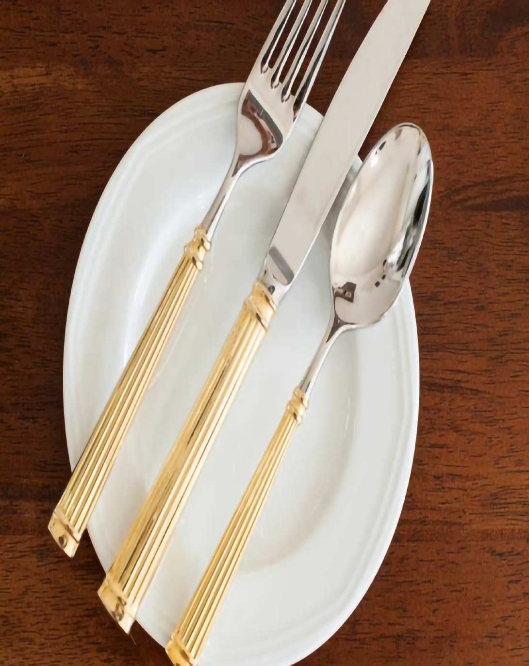 Amida Gold and Silver Plated Cutlery Set