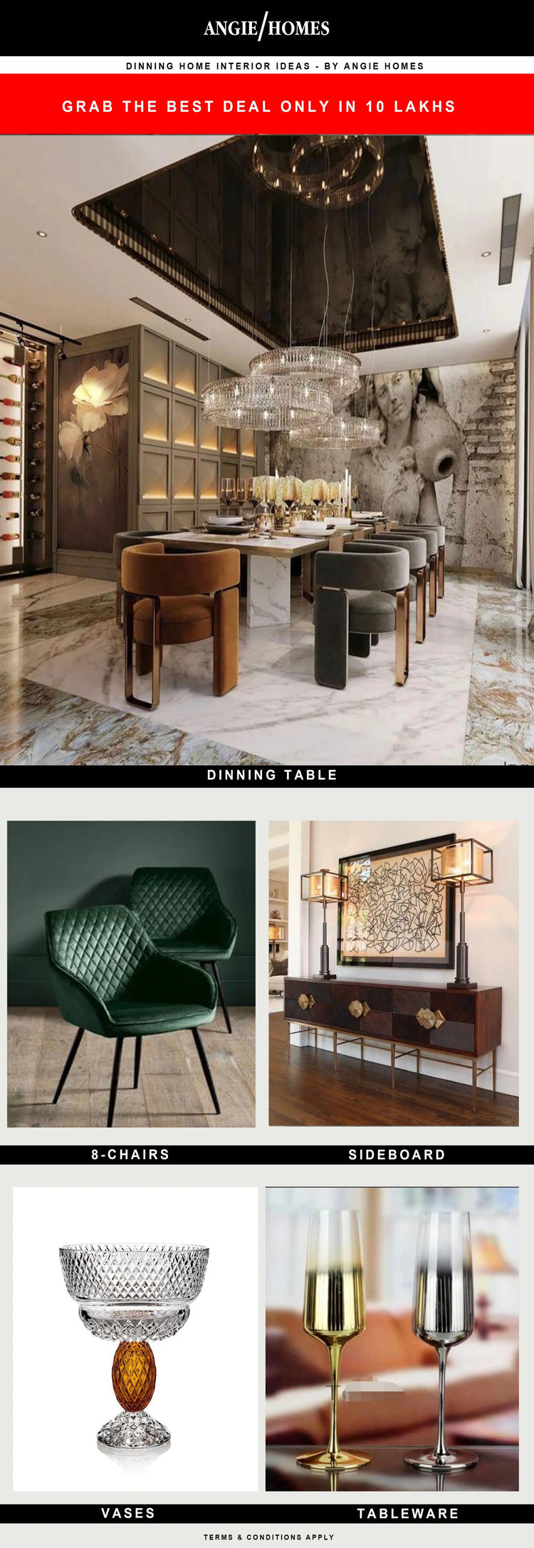 Amina Dining Room Interior Design for Small Spaces - Interior Solutions ...
