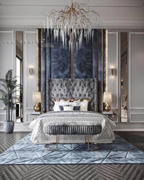 Grey luxury bed online