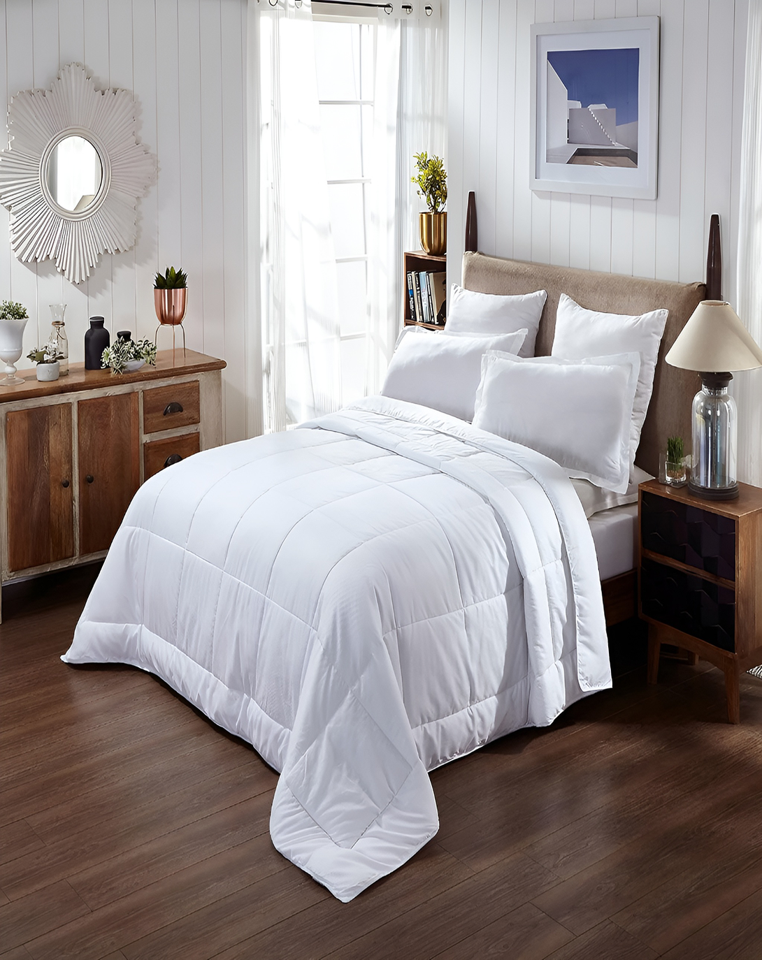 Angie Beautiful White Bed Set (4 pcs) ANGIE HOMES