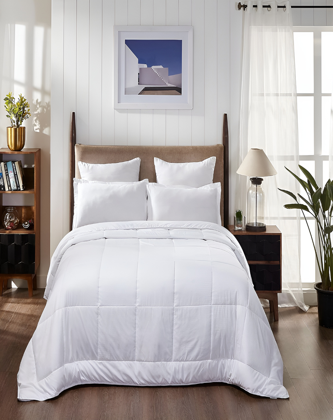 Angie Beautiful White Bed Set (4 pcs) ANGIE HOMES