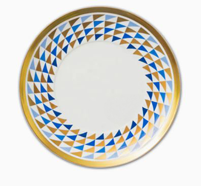 Apsel Blue and Gold Plates Set