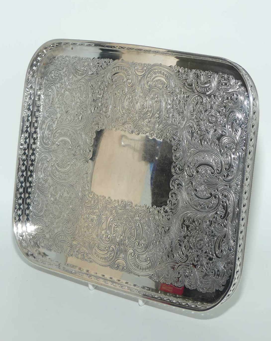Arisu Classic Silver Plated Tray - Angie India Serverware