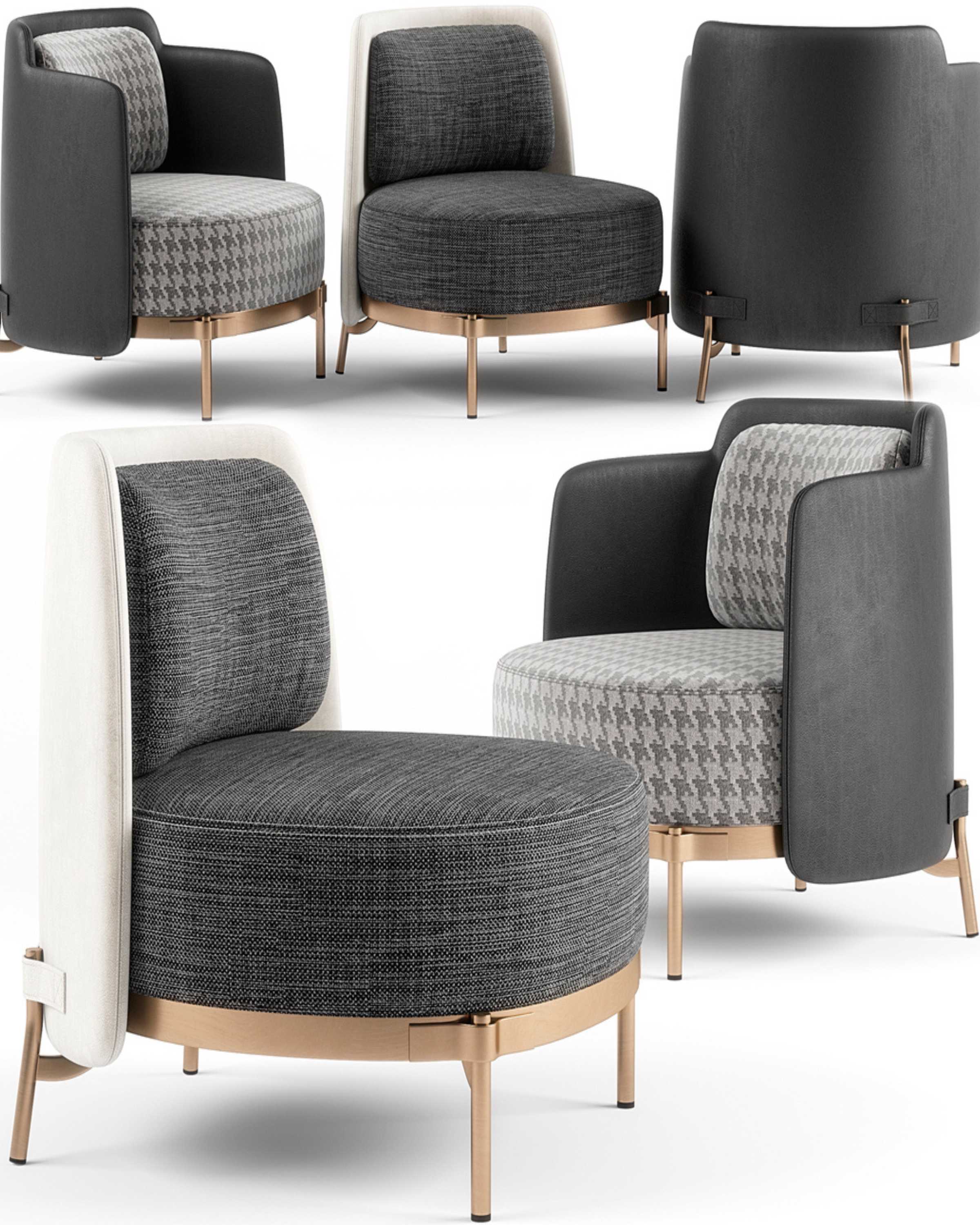 Modern Grey Single Sofa Chair At