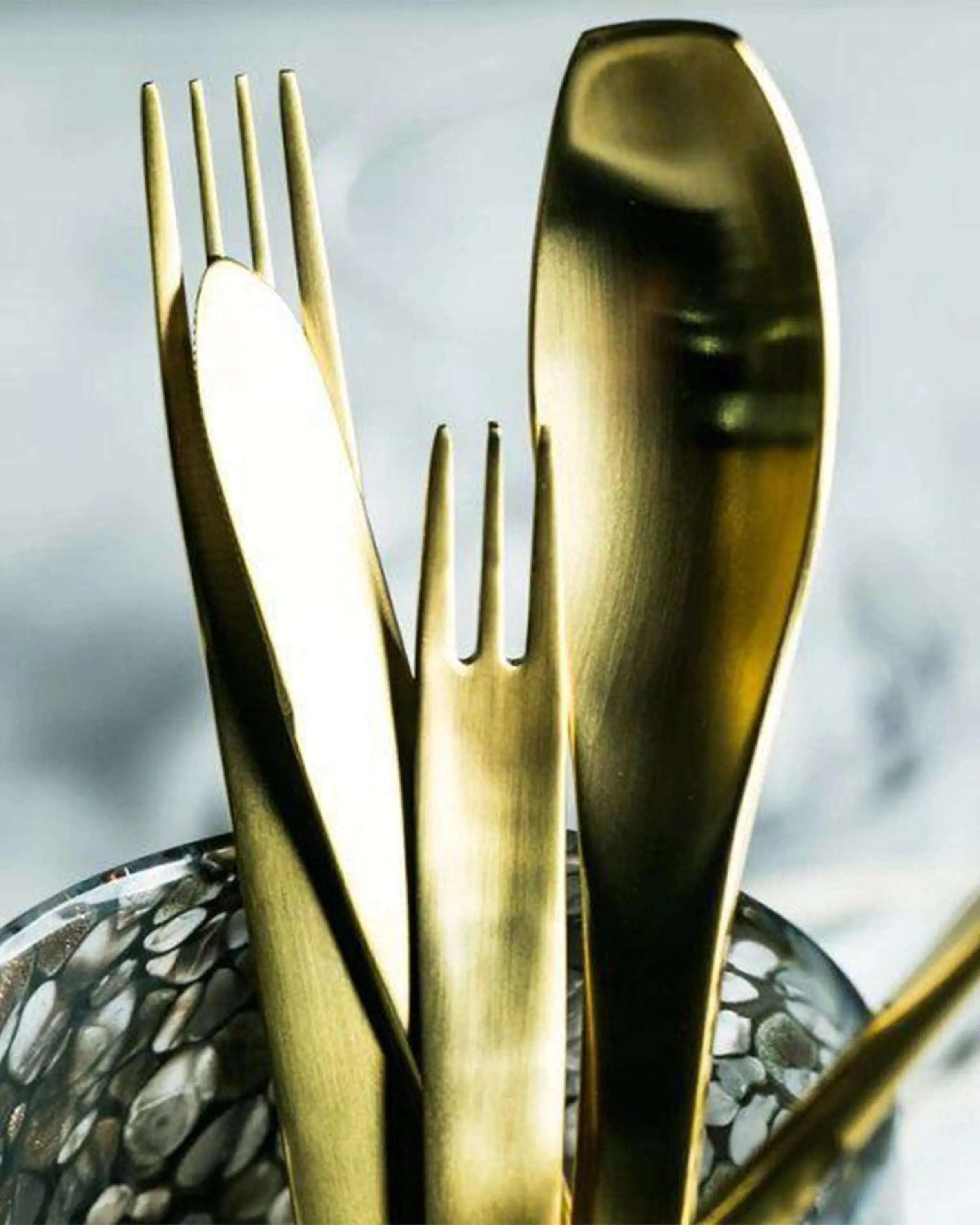 Avery Gold Finish Cutlery ANGIE HOMES