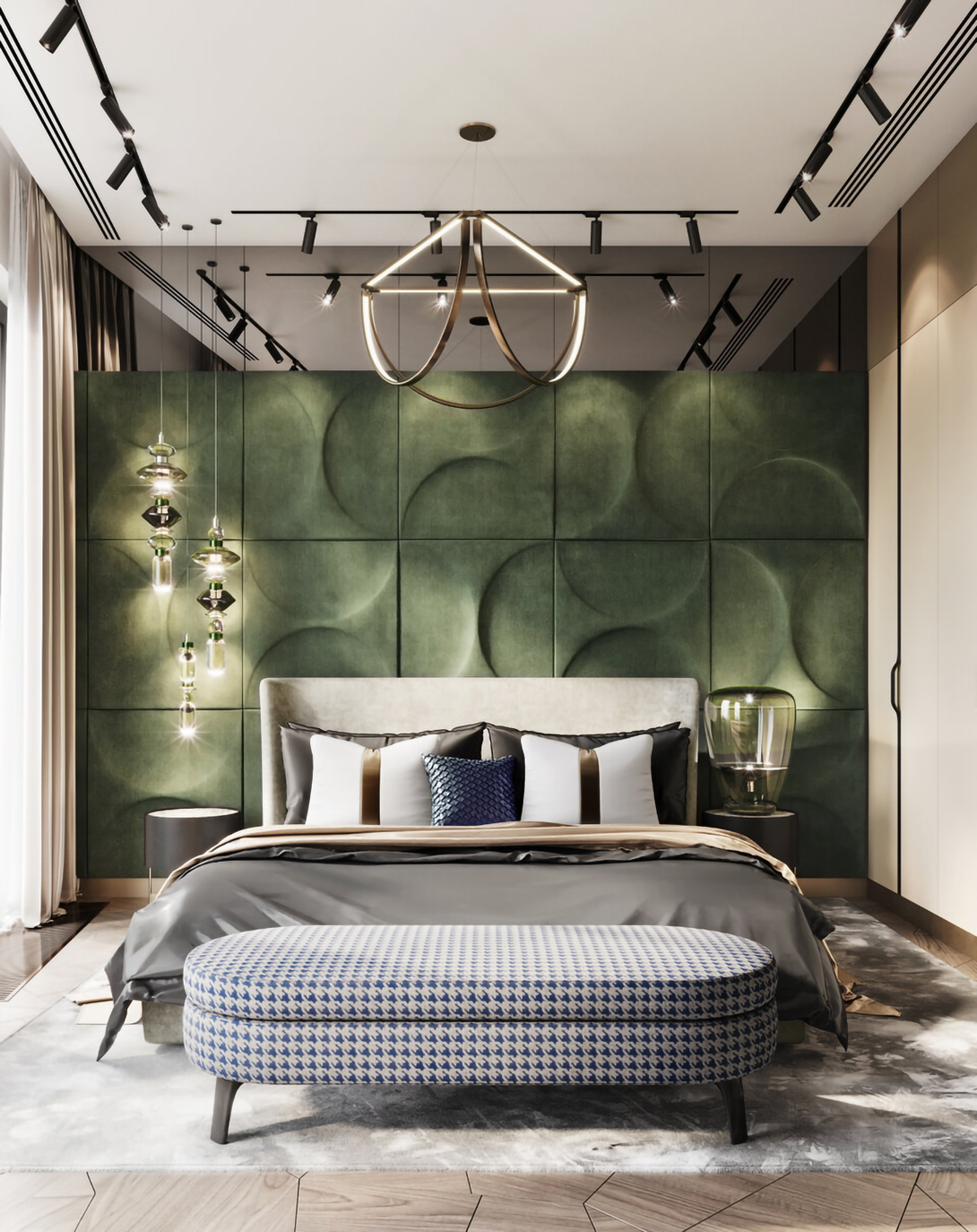 BLAKE LEATHERIER PANEL MODERN BED