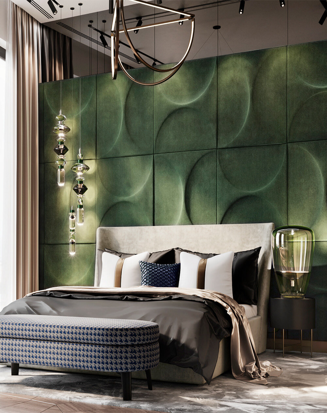 BLAKE LEATHERIER PANEL MODERN BED