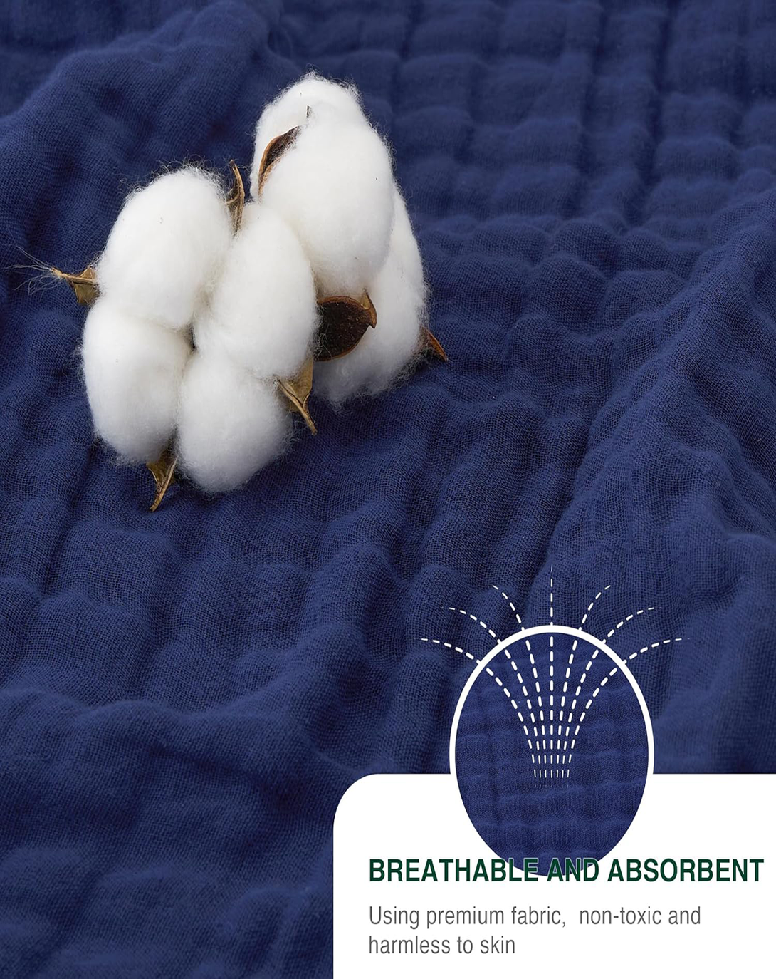 BLUE THROW & BLANKET