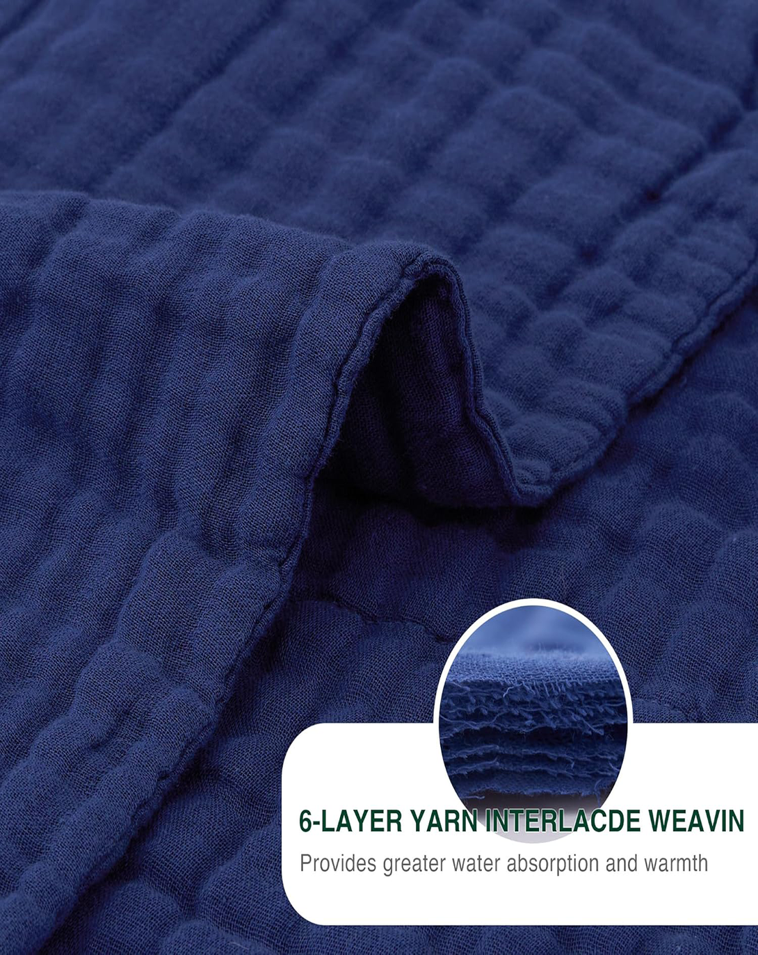 BLUE THROW & BLANKET