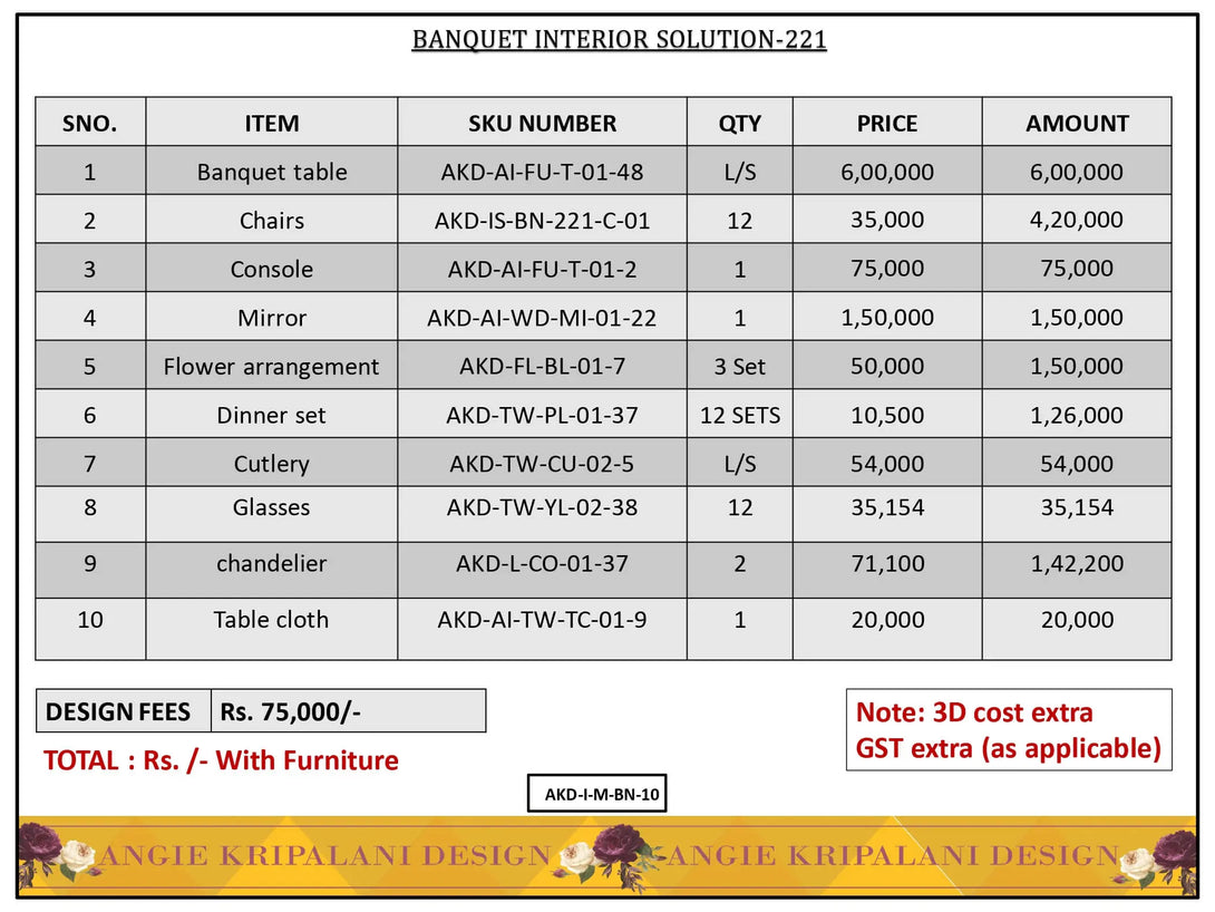 Luxury Banquet Interior Design Solution