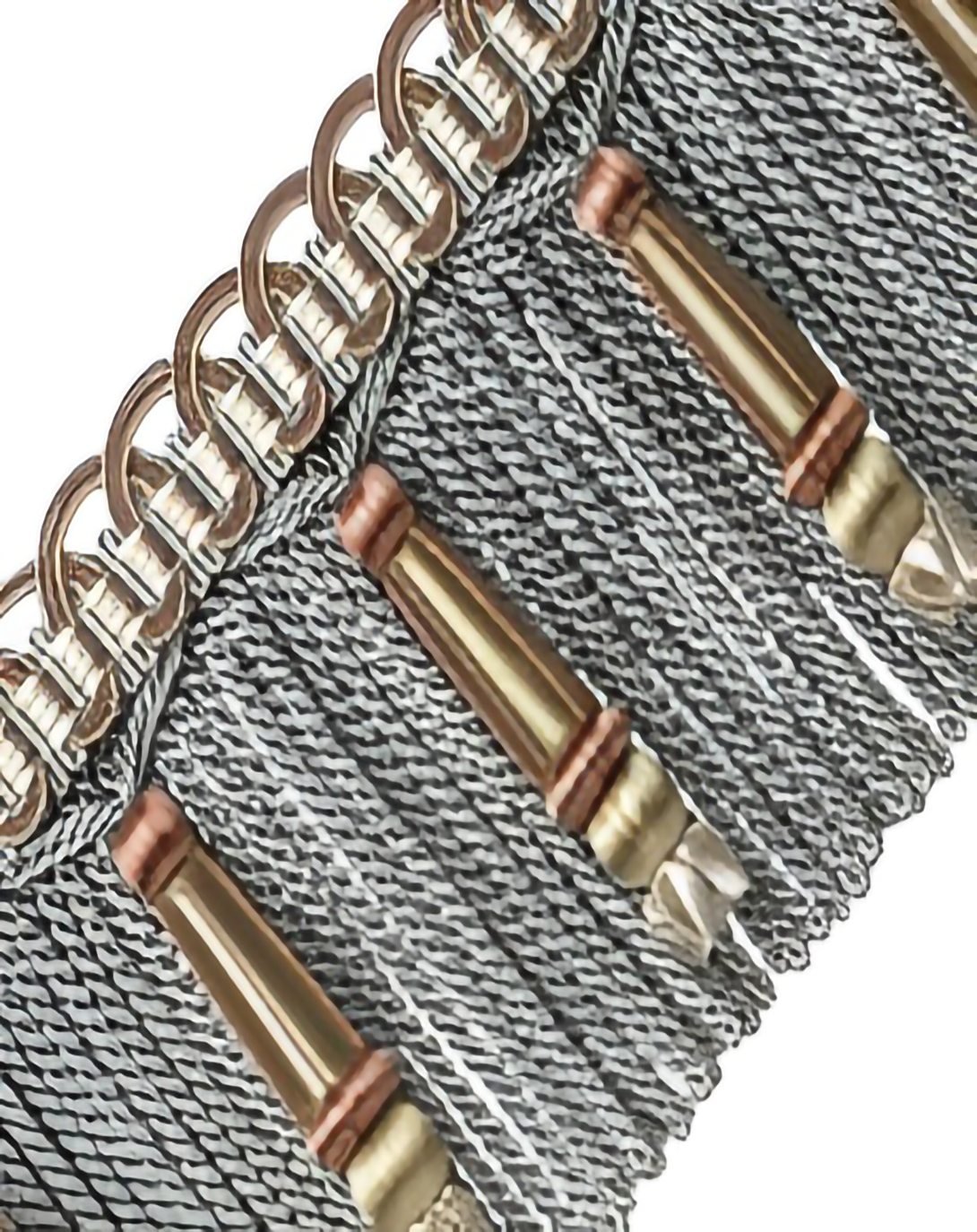 Beaded Polyester Gray Tie Backs ANGIE HOMES