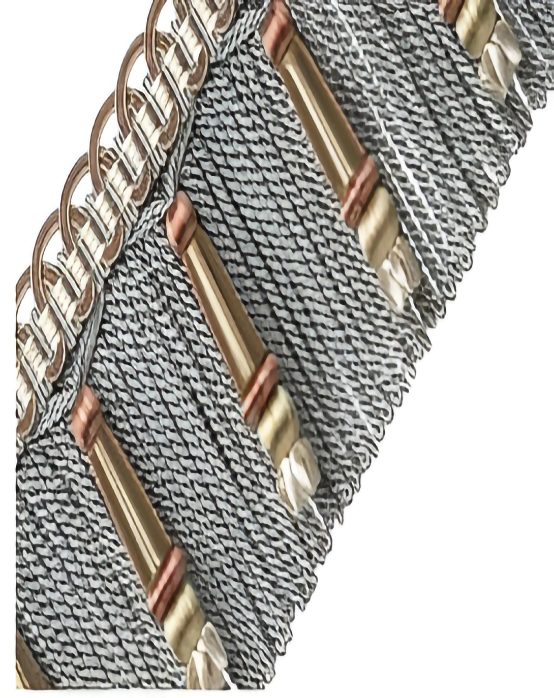 Beaded Polyester Gray Tie Backs