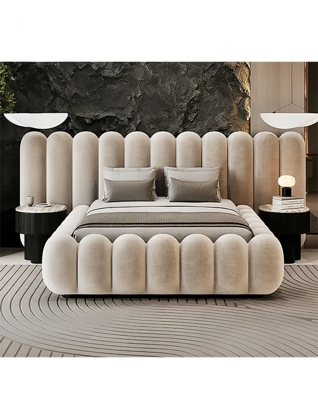 Beautiful Modern White Luxury Bed