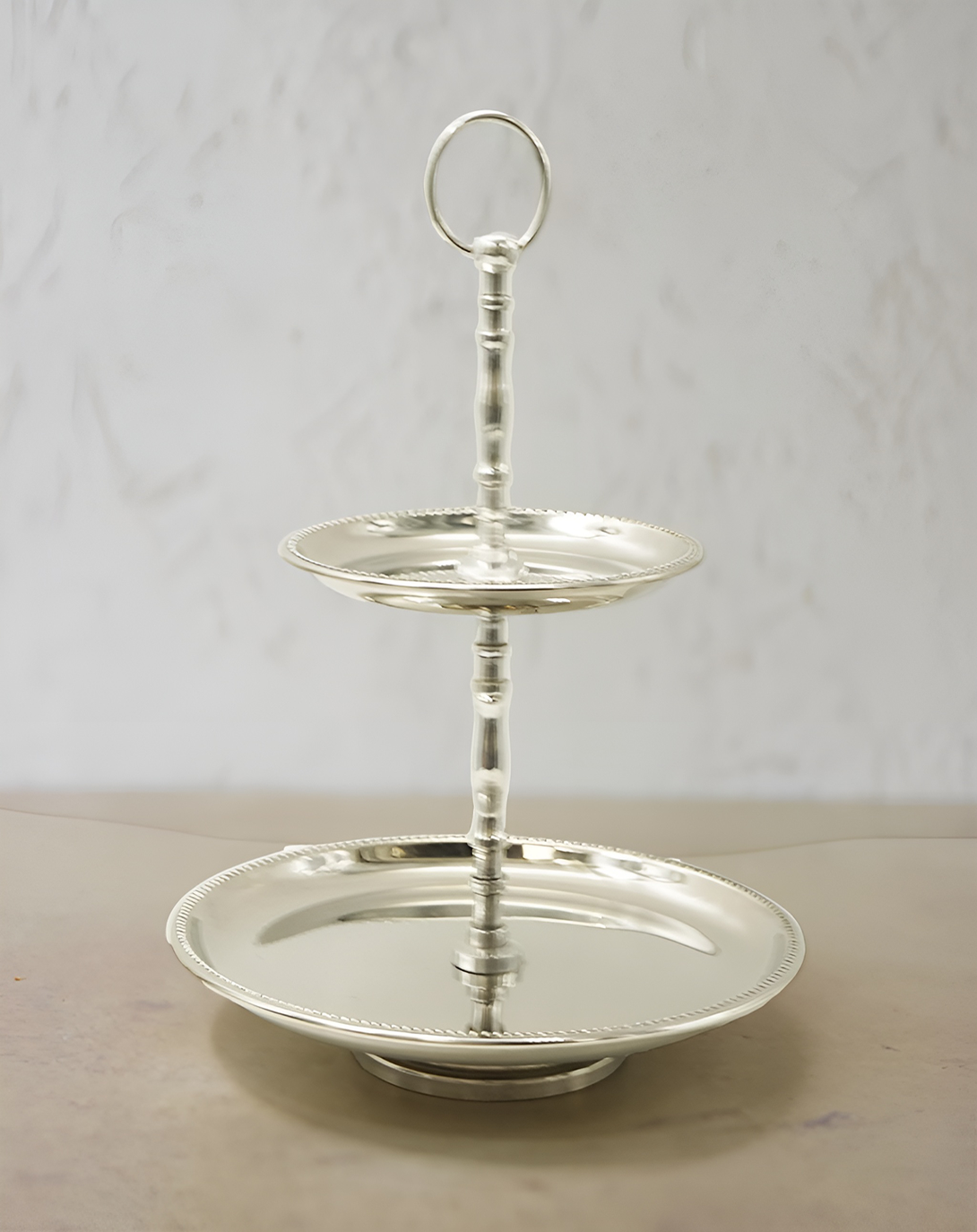 Beautiful Silver Plated Cake Tray - Angie India Serverware
