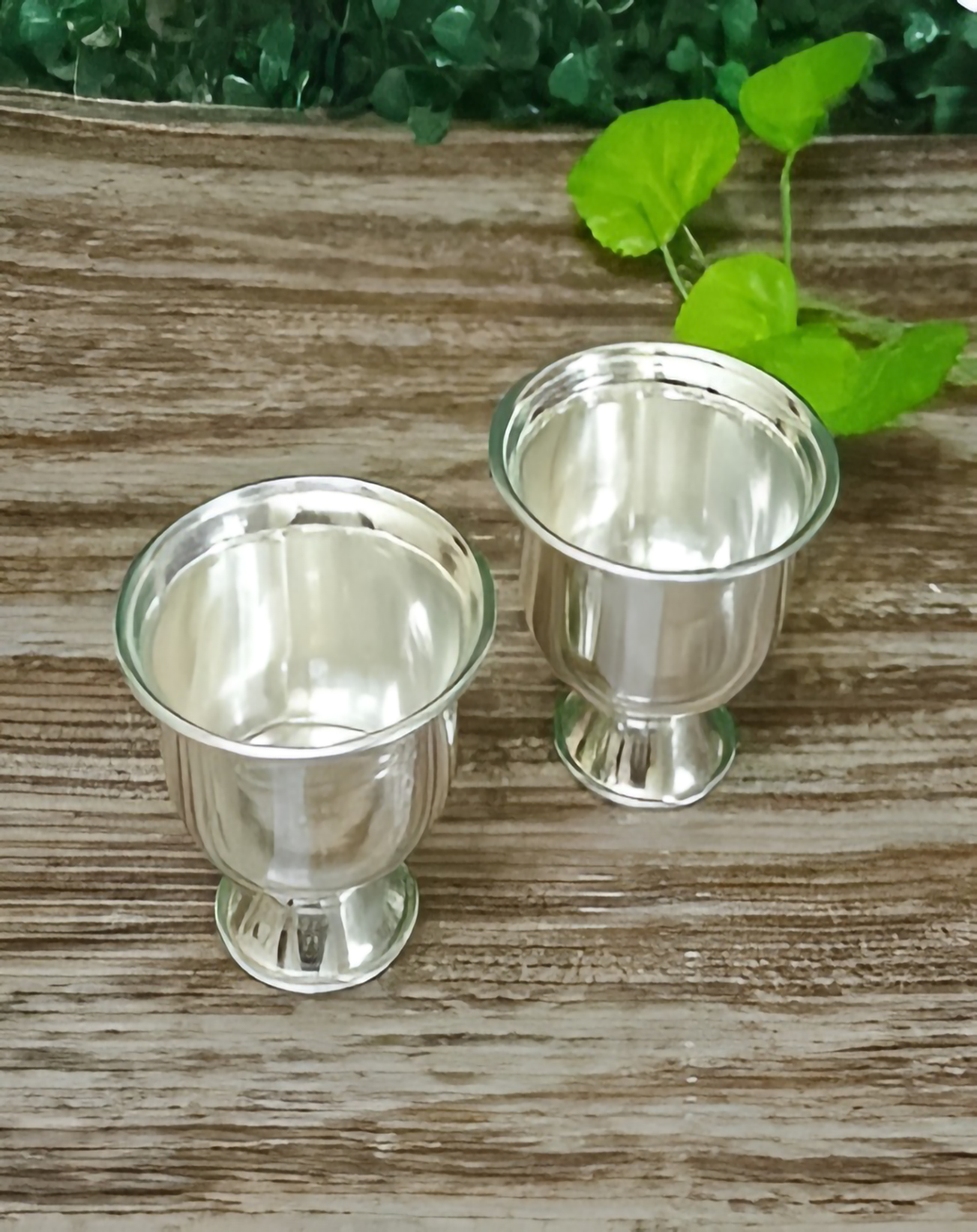 Beautiful Silver Plated Shade Katori - Angie India Serverware