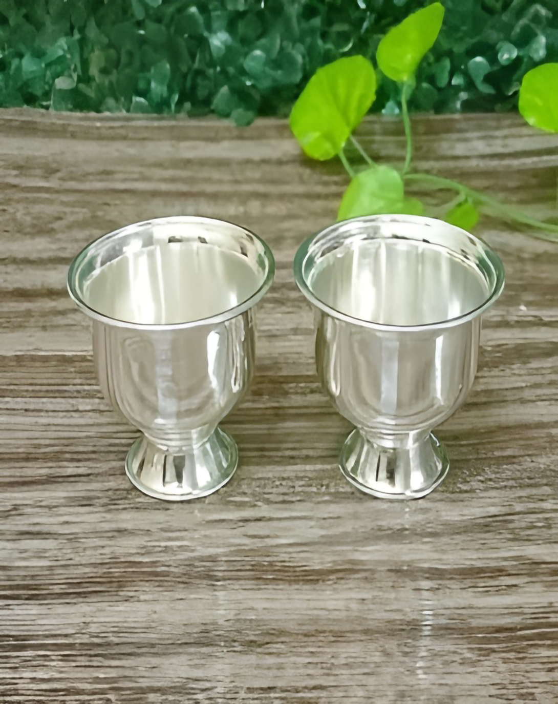 Beautiful Silver Plated Shade Katori - Angie India Serverware