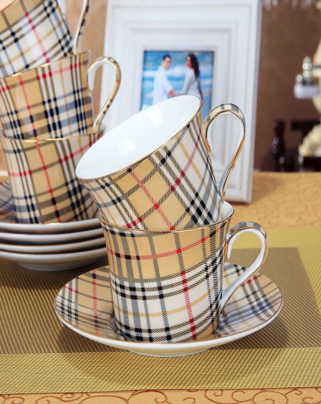 Beige Yellow Oppulance Tea Set