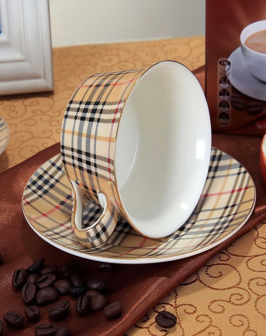 Beige Yellow Oppulance Tea Set