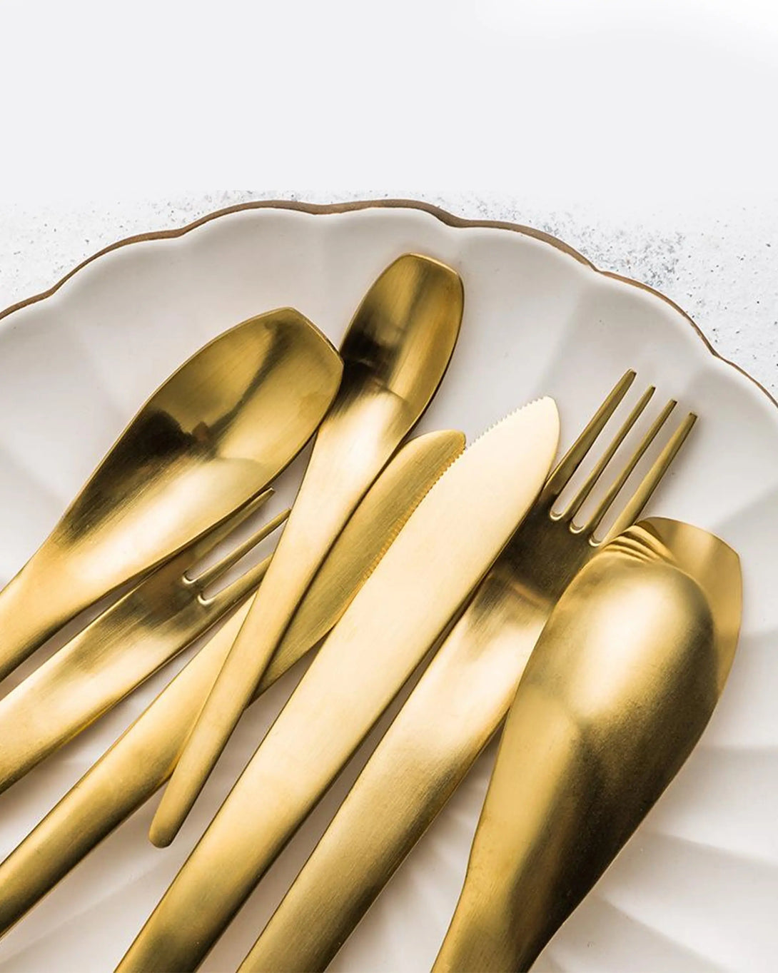 Bennett Gold Finish Cutlery ANGIE HOMES
