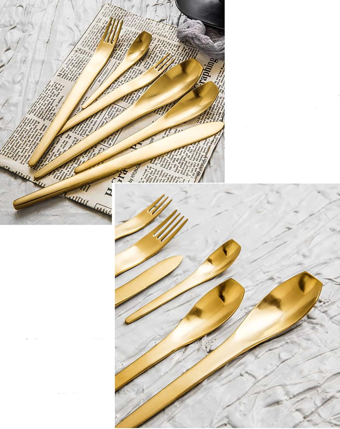 Bennett Gold Finish Cutlery