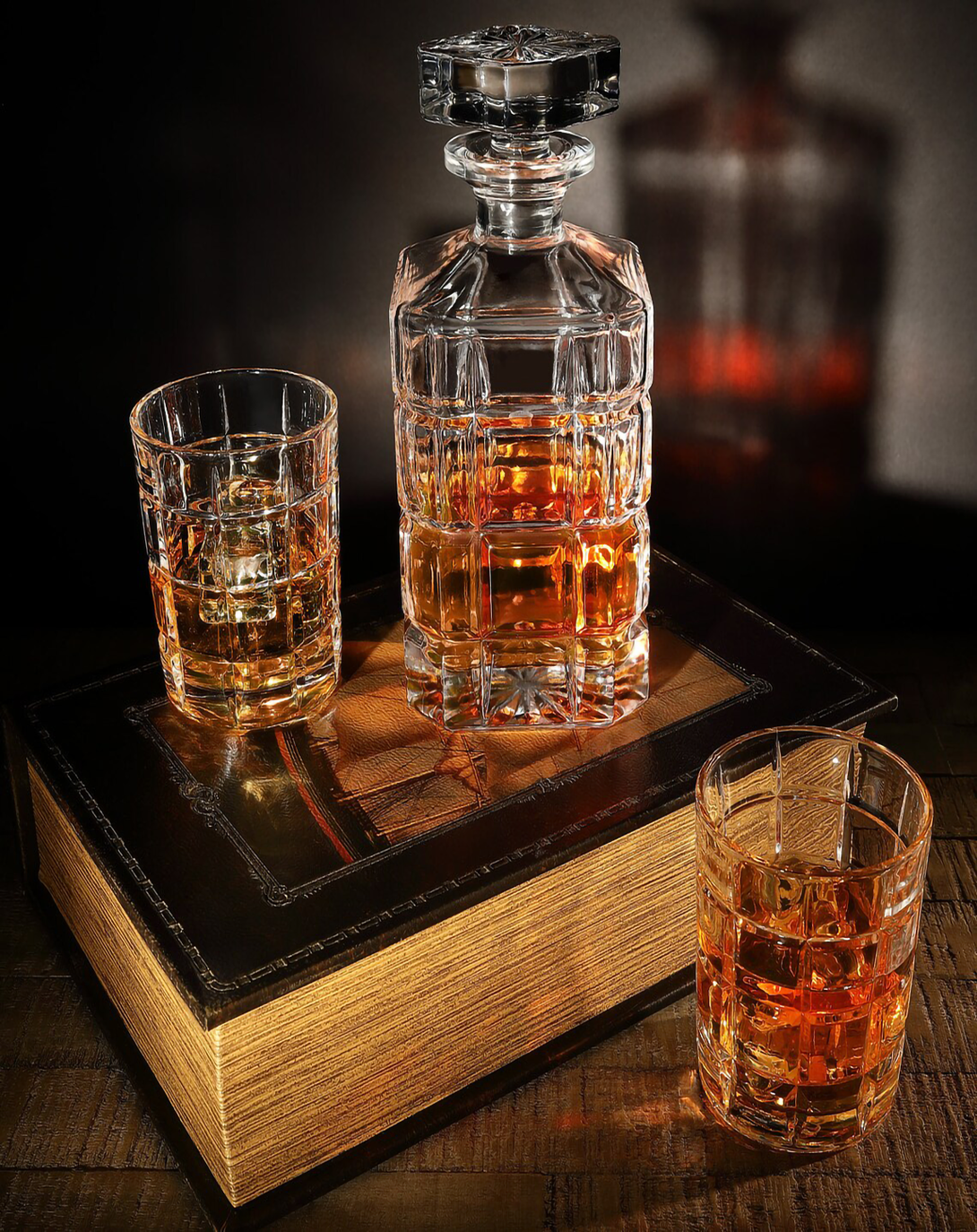 Best Cube Whiskey Glasses Set with Decanter ANGIE HOMES