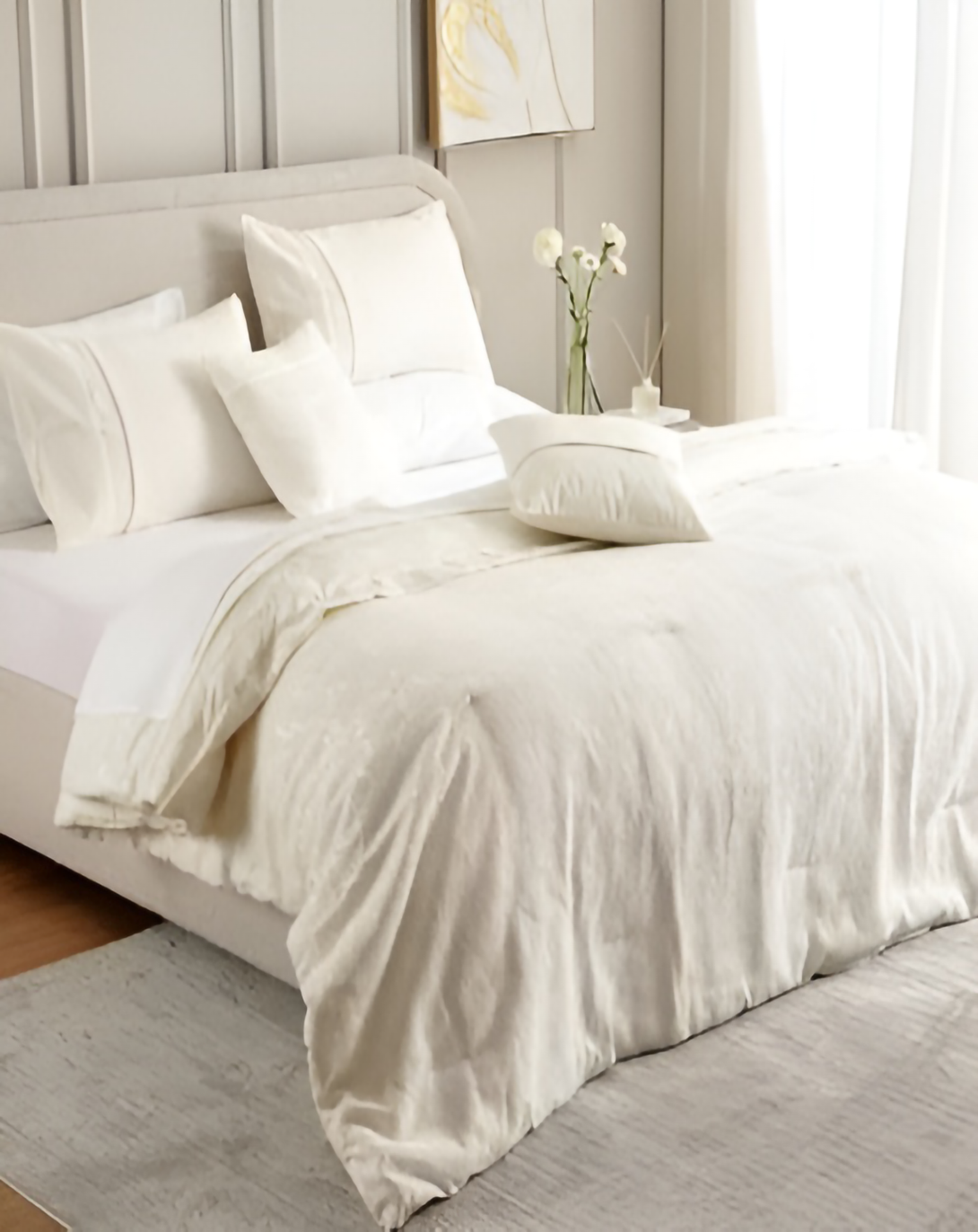 Betty best sky blue Bed Set (4 Pcs)