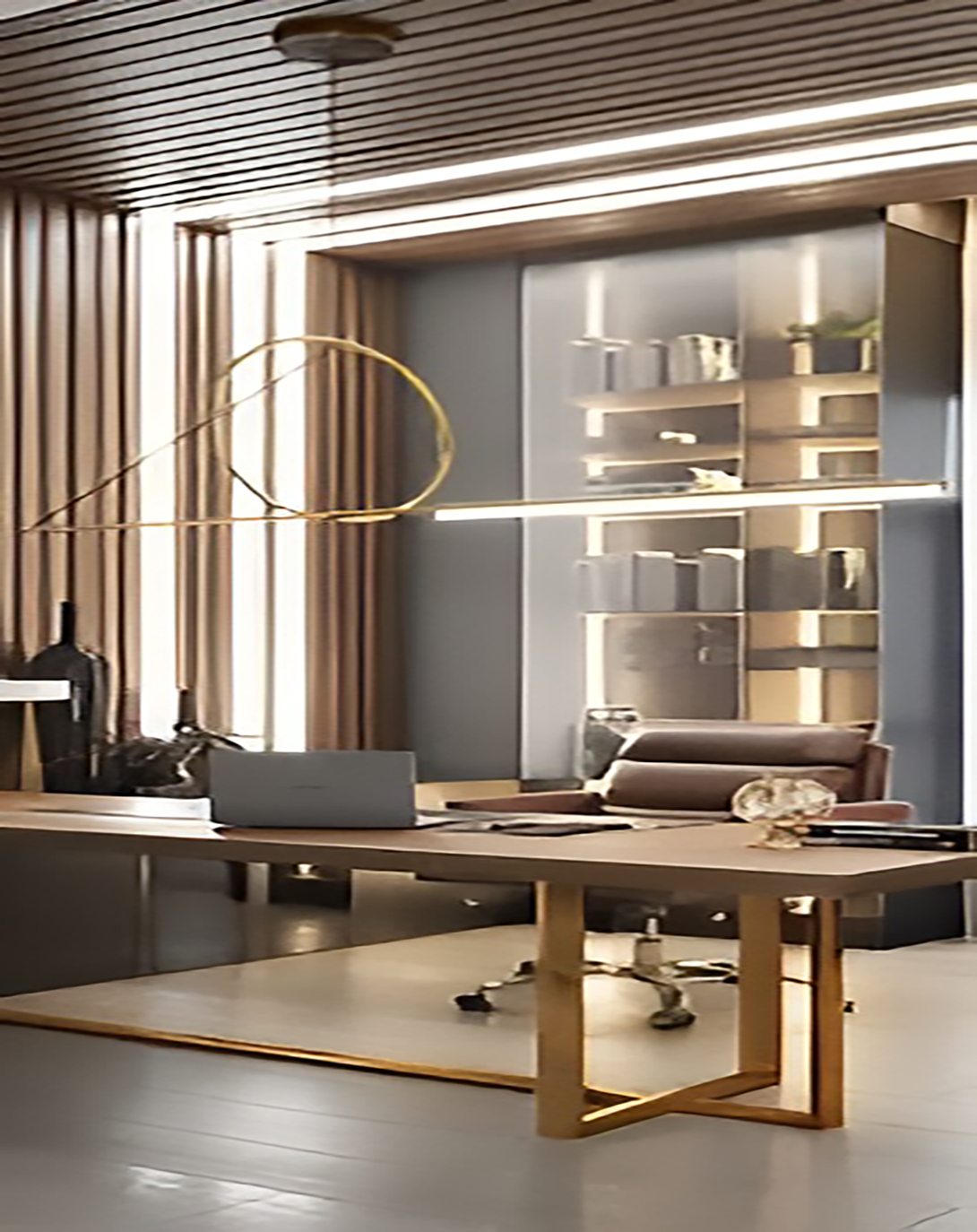 Bhart  Brown Office Desk ANGIE HOMES