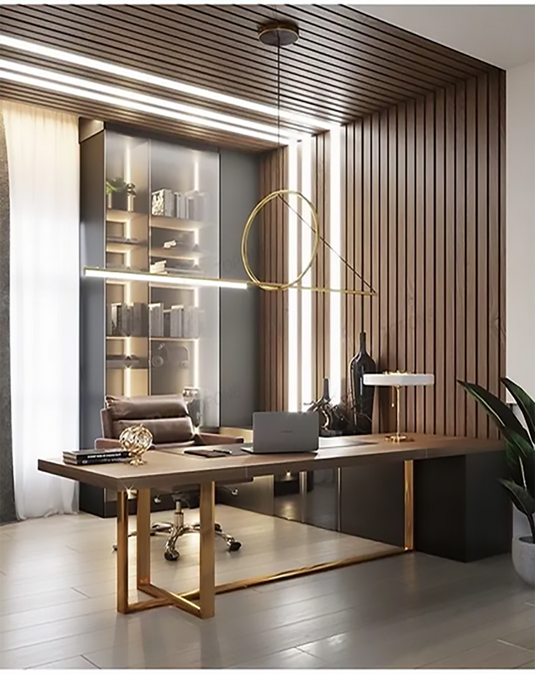 Bhart  Brown Office Desk ANGIE HOMES