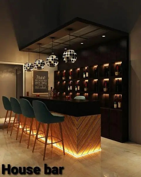 Bianca Brown/Black Modern Bar | Modern bar cabinets for home ANGIE HOMES