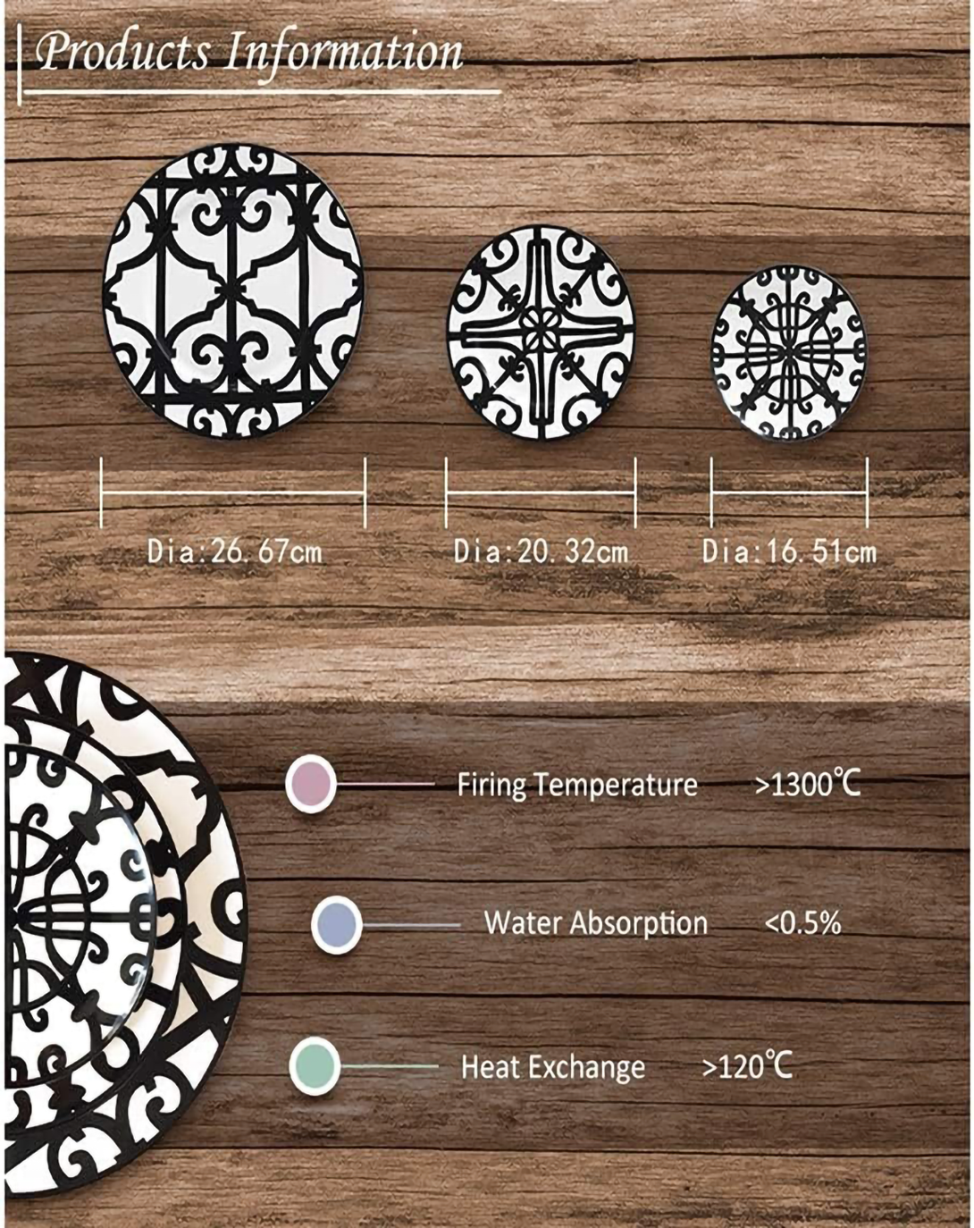 Bibe Unique Black and White Dinner Set