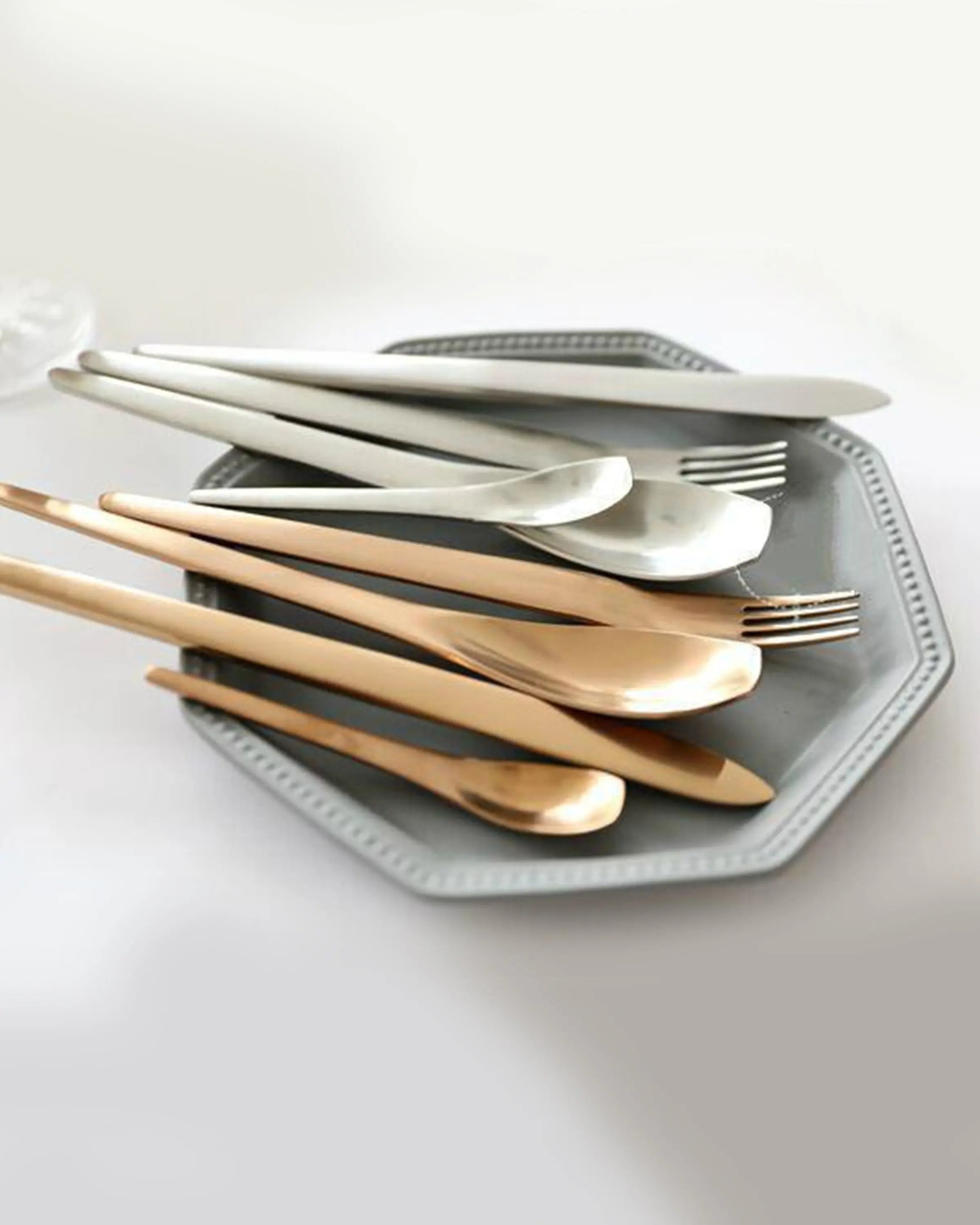 Binky Silver/Rose Gold Cutlery ANGIE HOMES