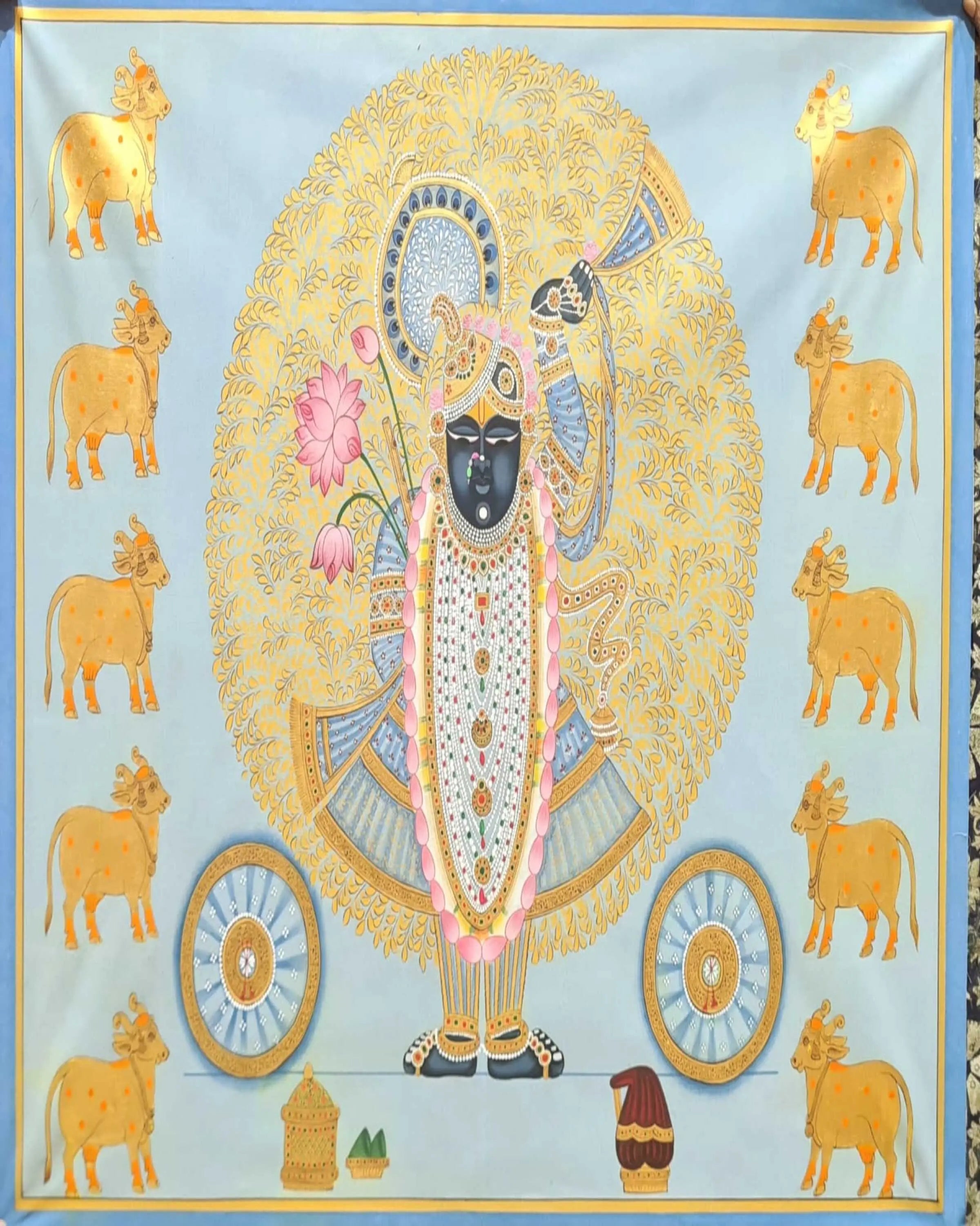 Blue Krishna Pichwai Painting ANGIE KRIPALANI DESIGN - ANGIE HOMES
