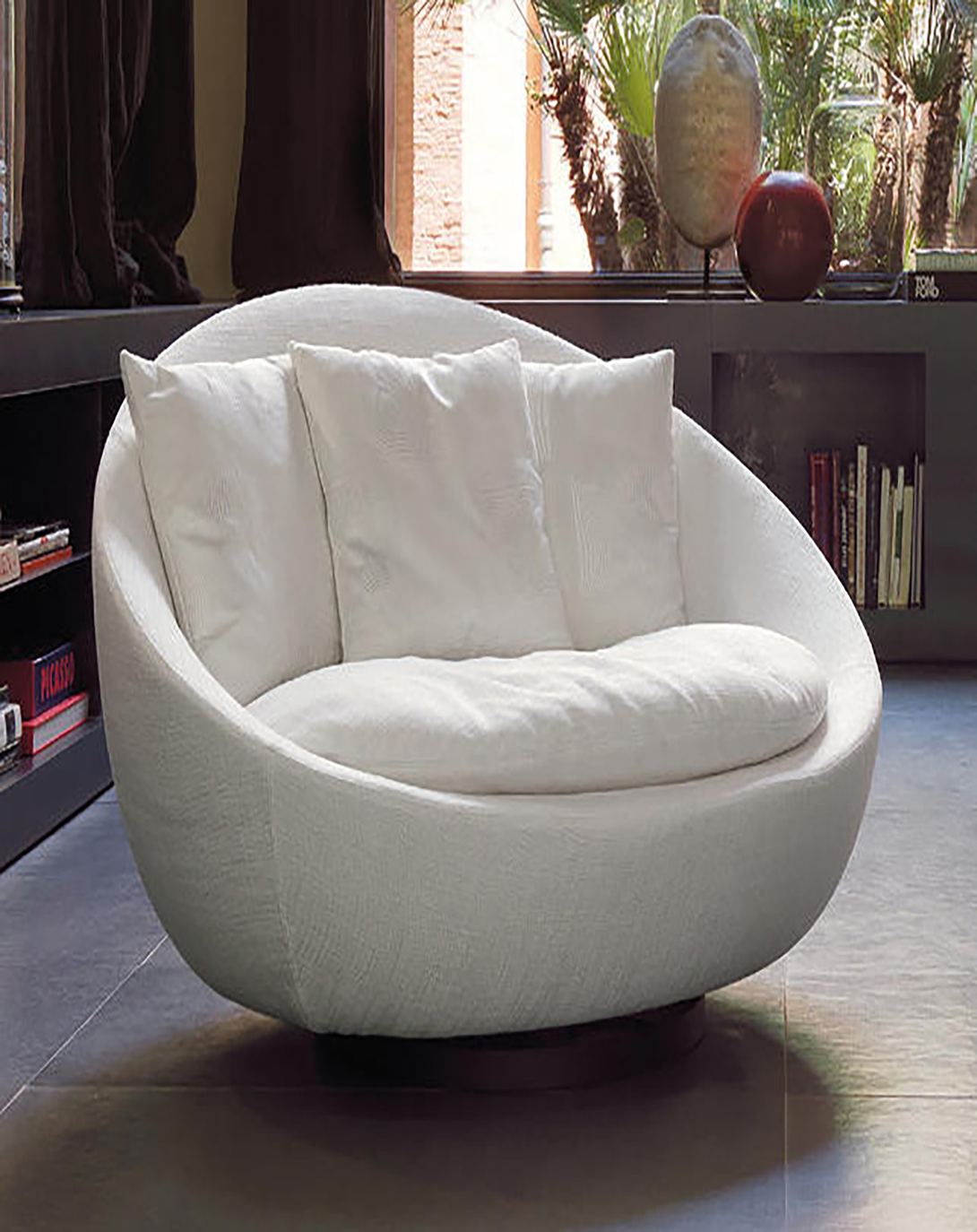 Bowl Sofa Sets  (White) round sofa chair