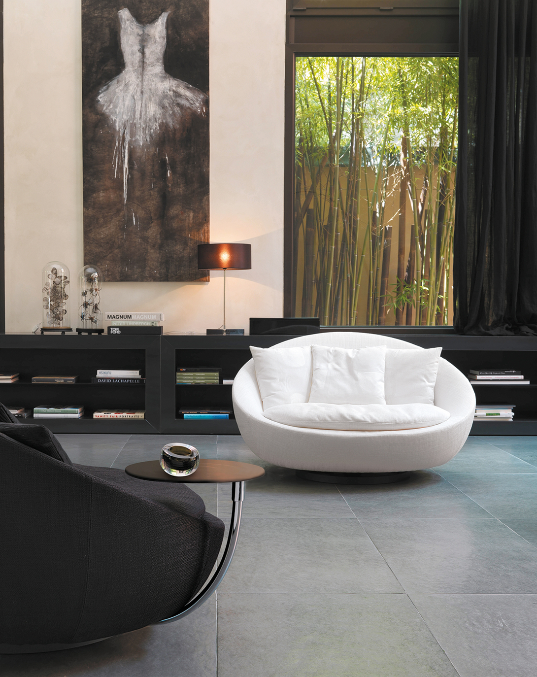 Bowl Sofa Sets | (White) round sofa chair ANGIE HOMES