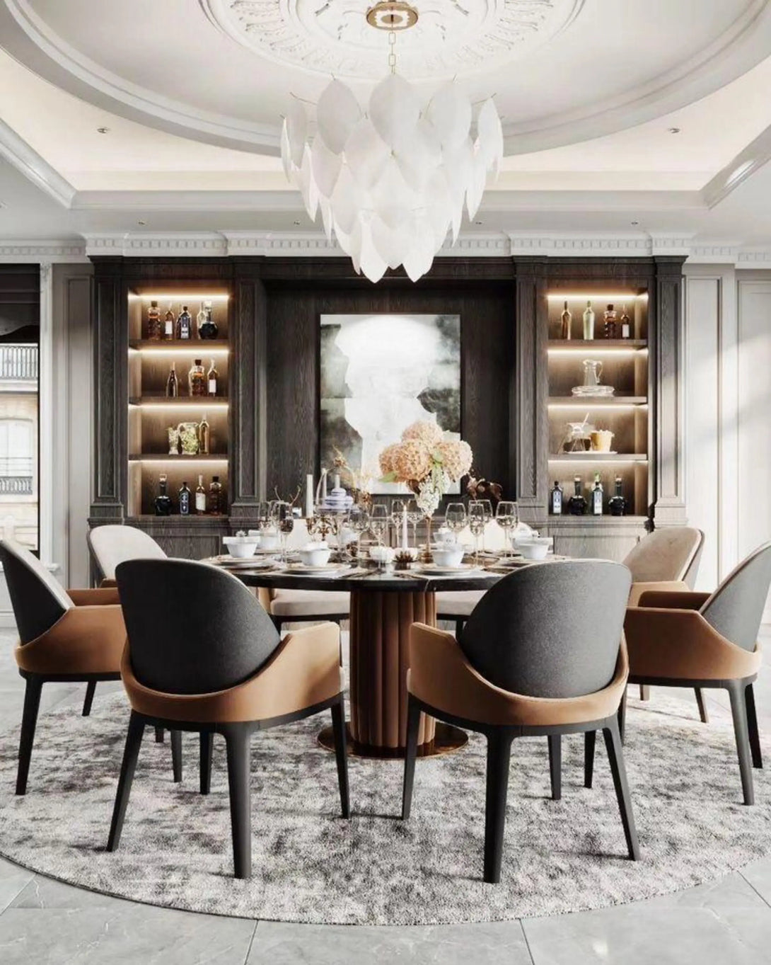 CAIRA BROWN LUXURY DINING TABLE ANGIE HOMES