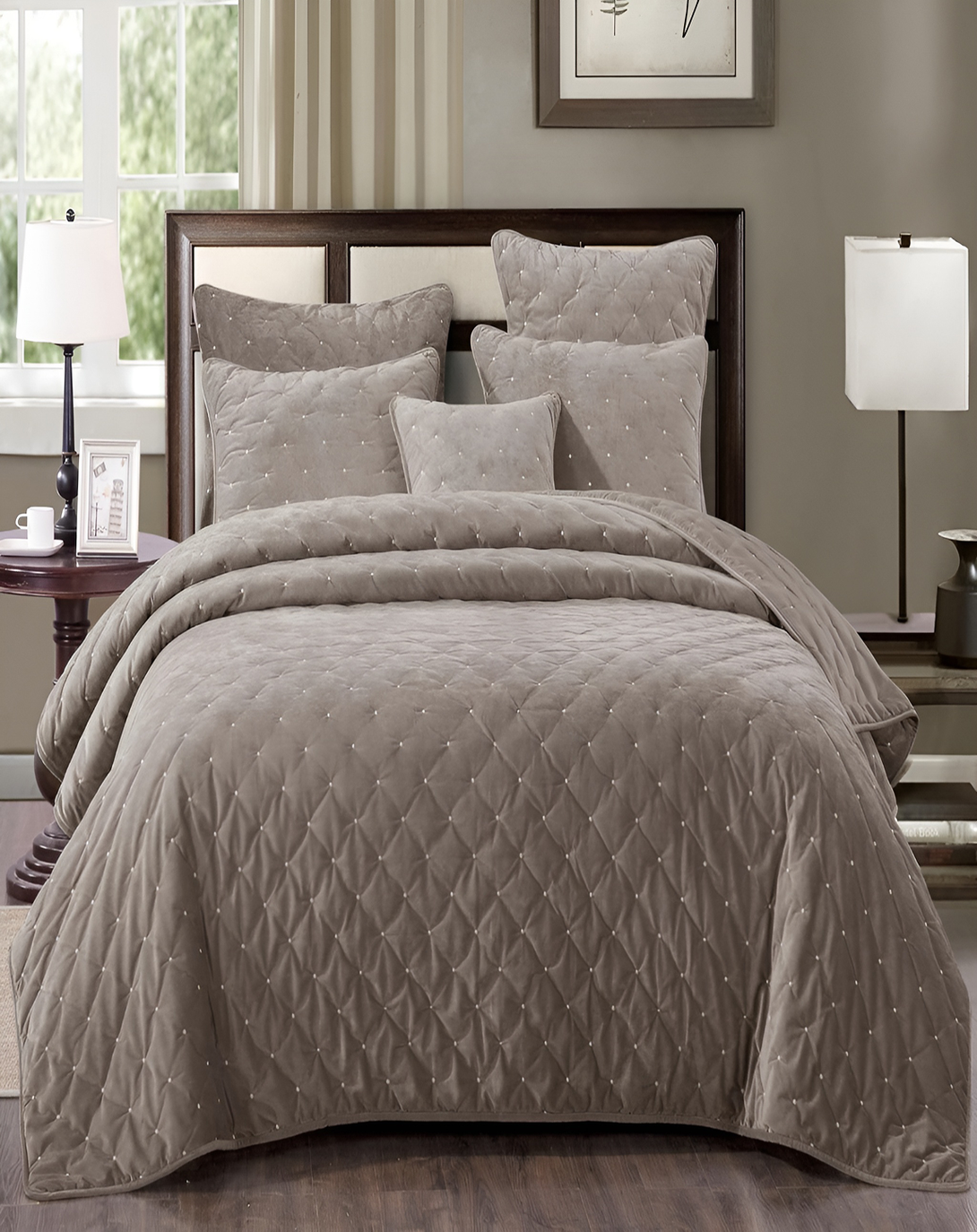 CAMBER BEAUTIFUL GREY Bed Set (4 Pcs)