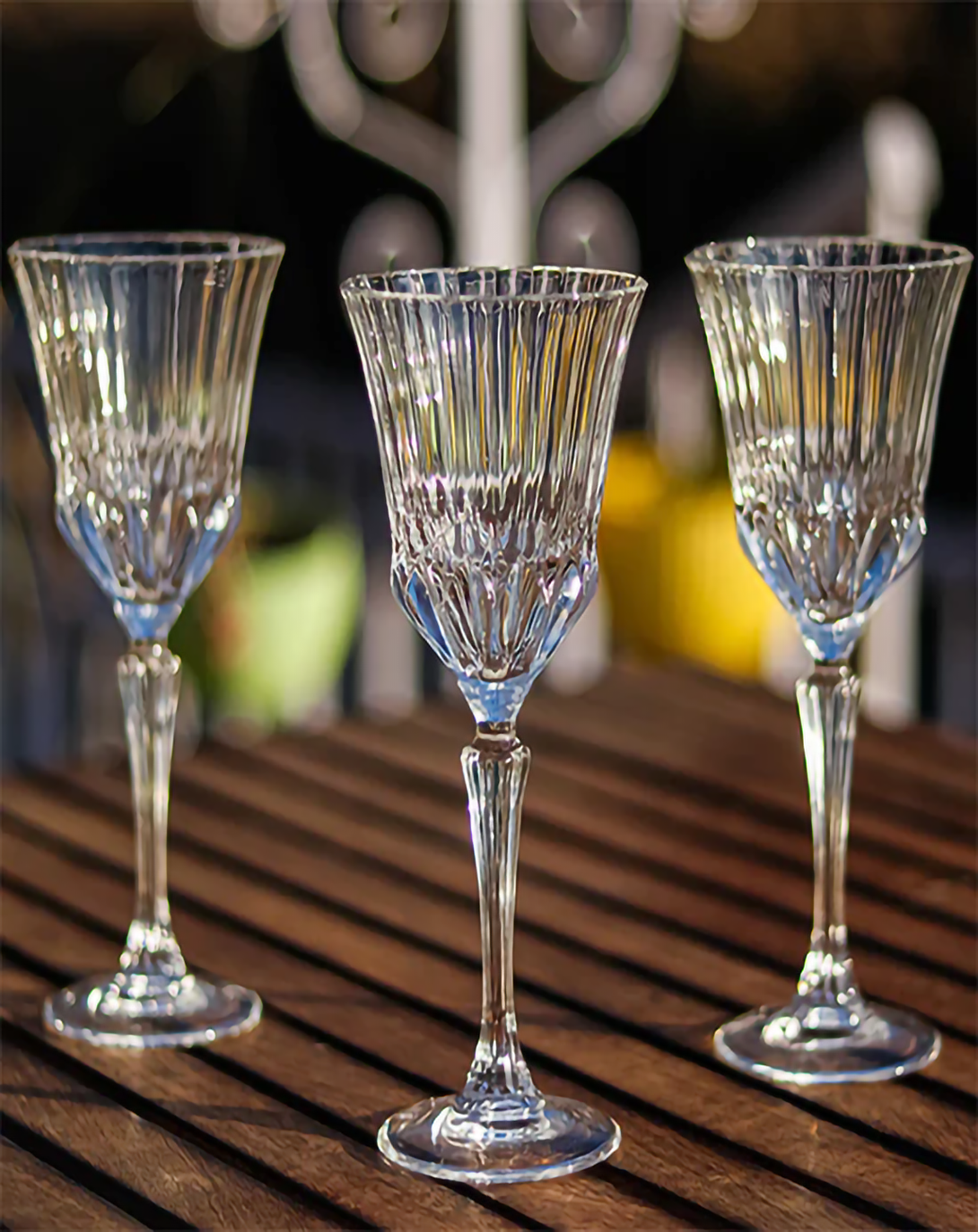 CERI FINE CUT CRYSTAL WINE & CHAMPAGNE GLASS SET