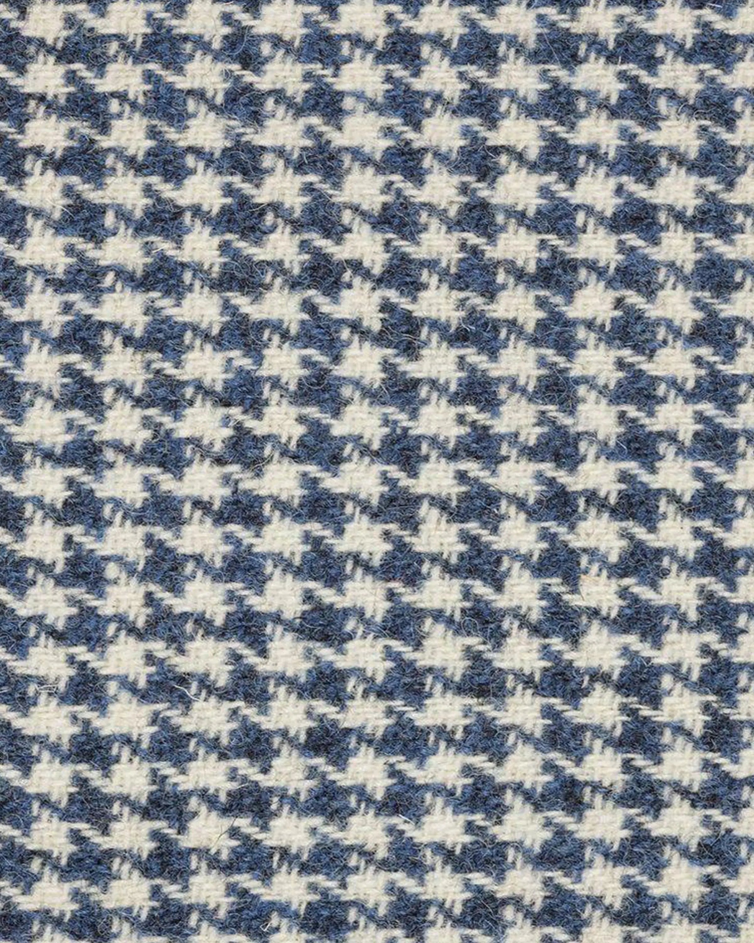 Chia Blue & White Houndstooth Pattern Fabric