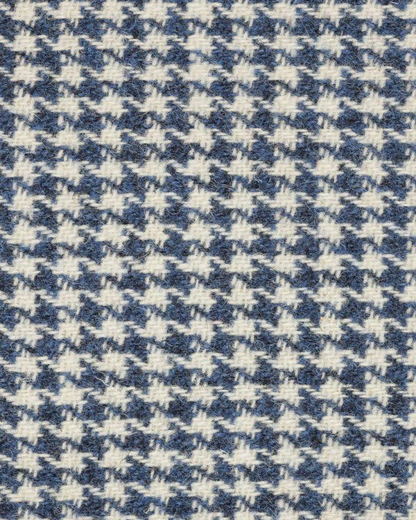 Chia Blue & White Houndstooth Pattern Fabric