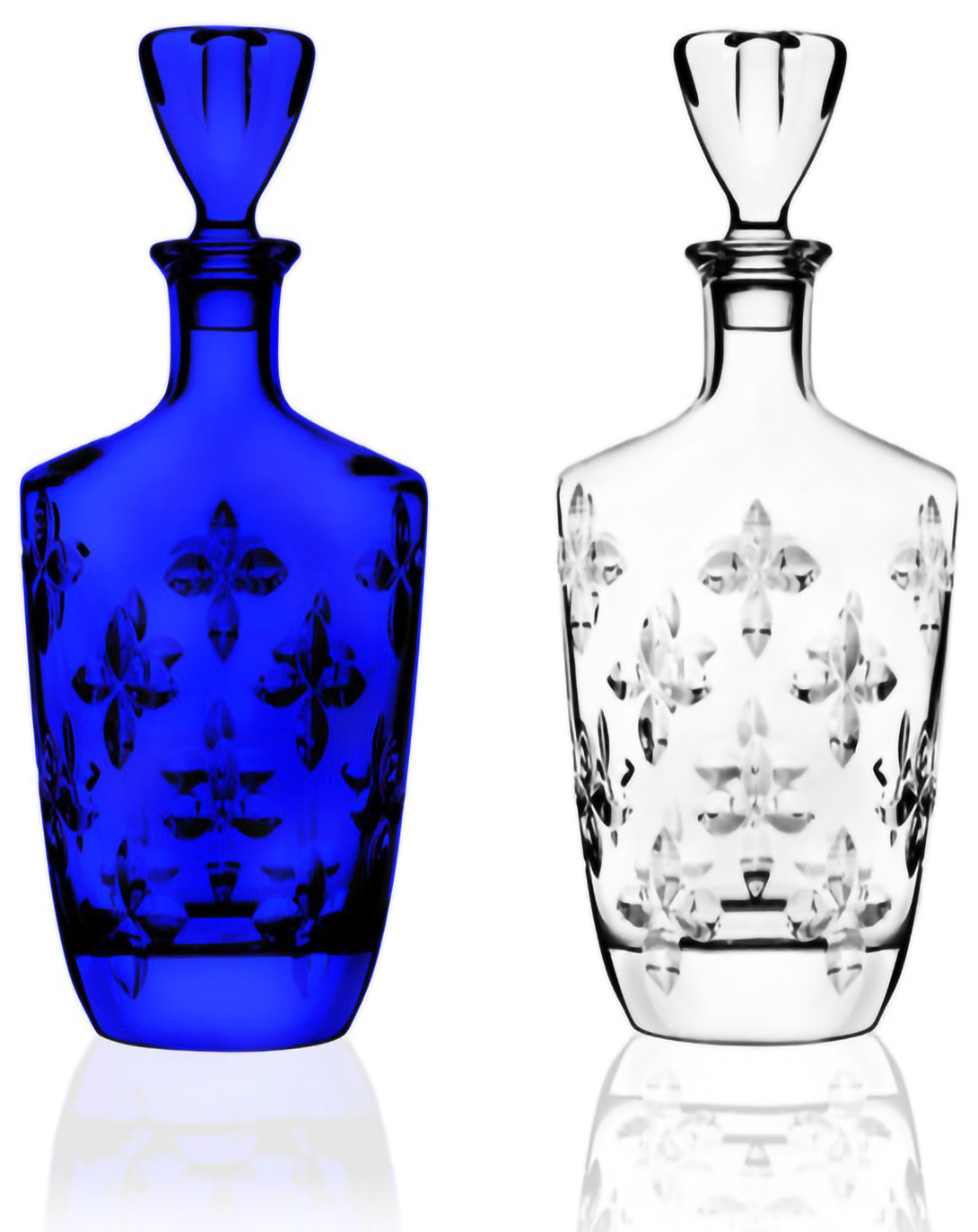 CORA DECORATIVE BLUE CRYSTAL DECANTER