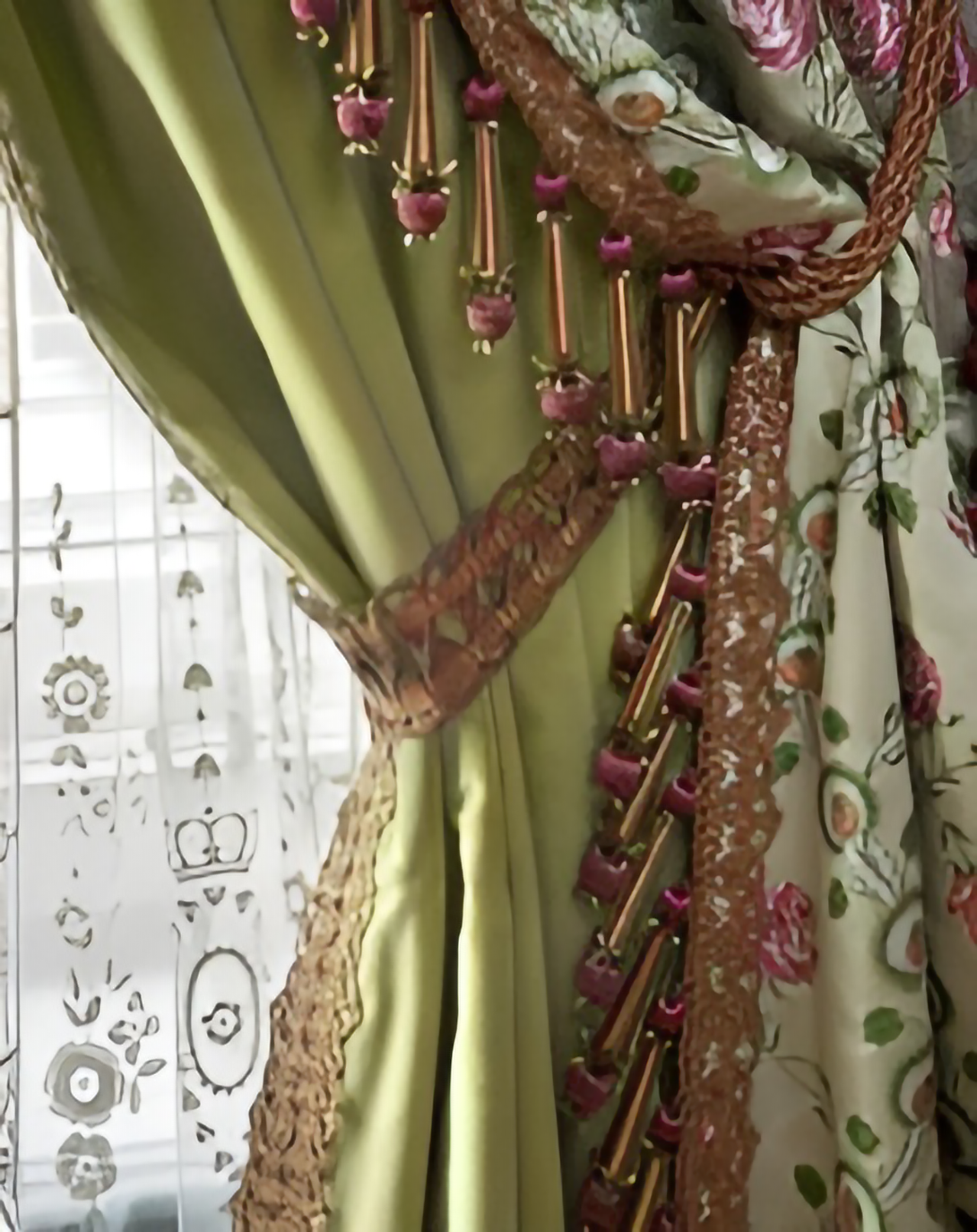 CORA TWO-SIDED GREEN CURTAINS ANGIE HOMES