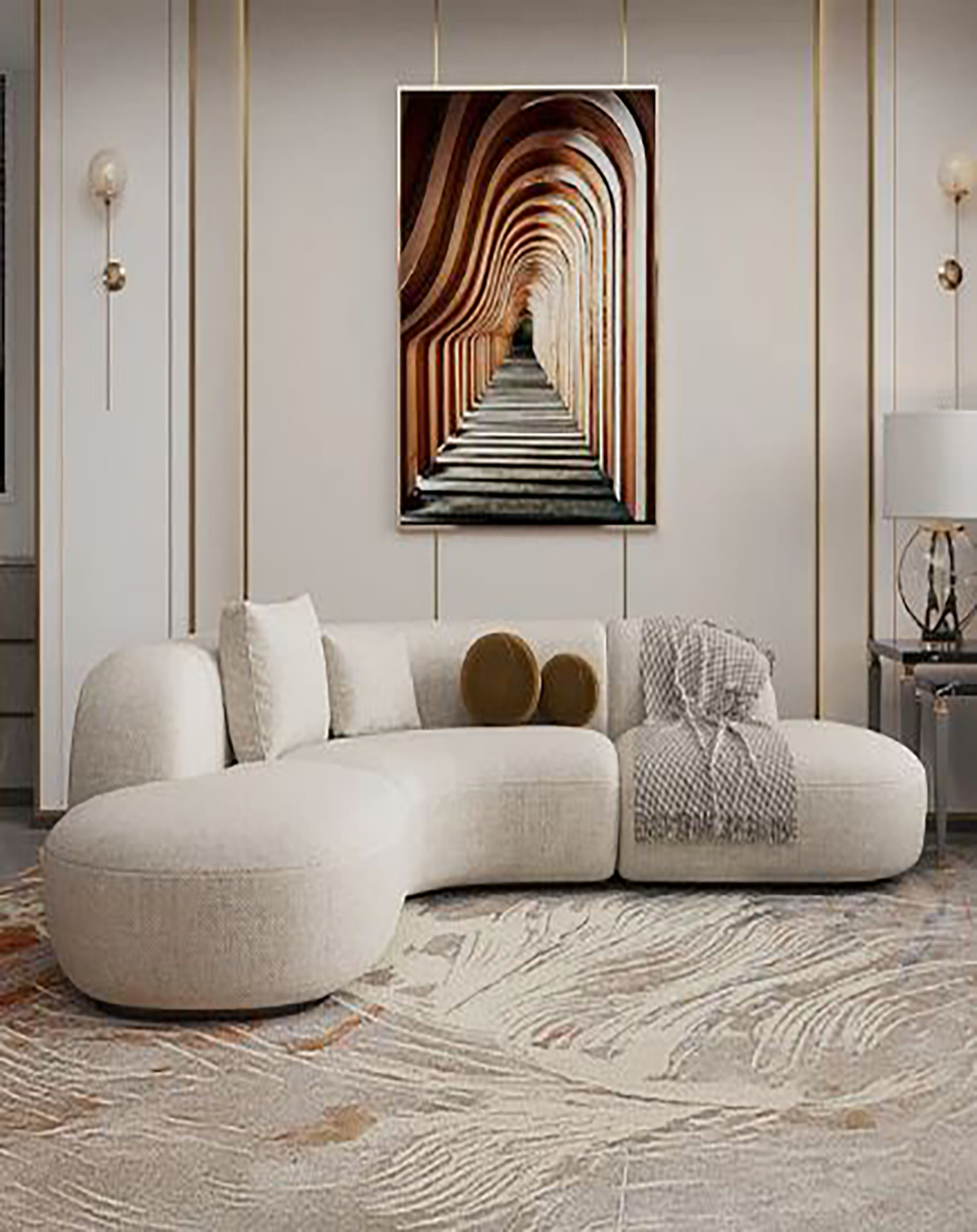 CasaComfy Fabric L-Shaped Sofa ANGIE HOMES