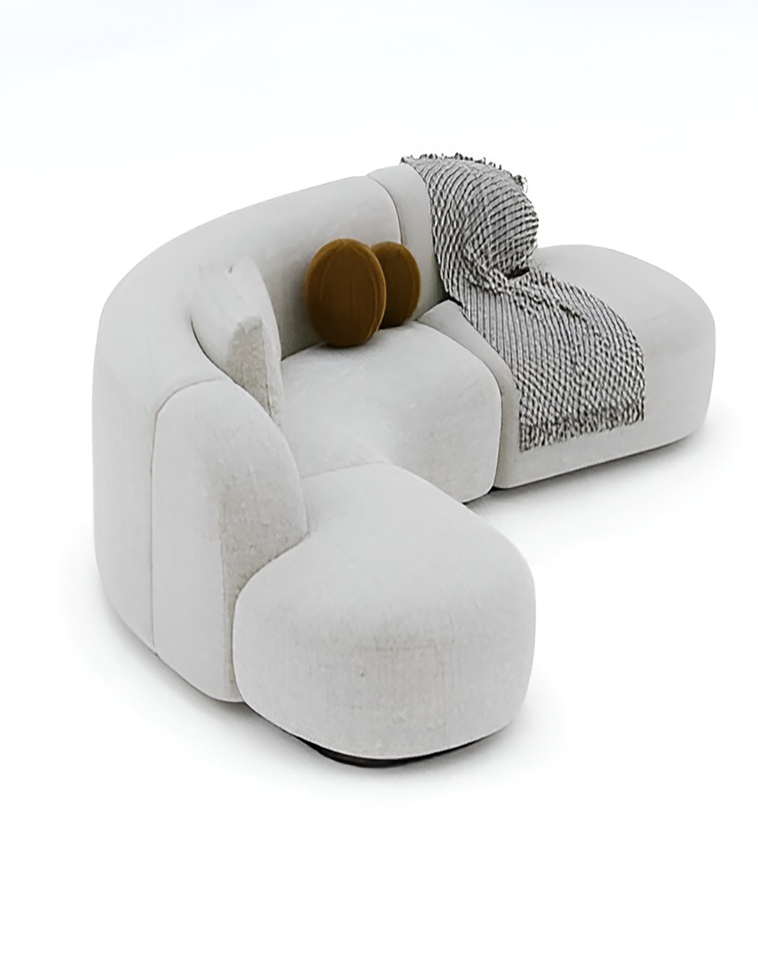 CasaComfy Fabric L-Shaped Sofa ANGIE HOMES