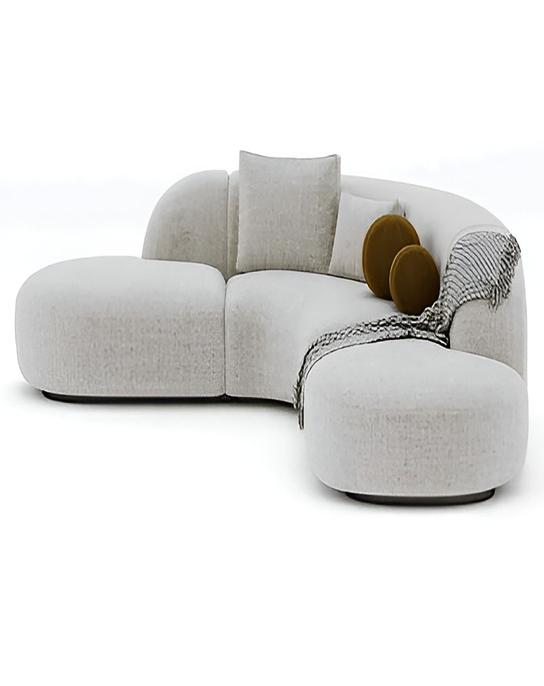 CasaComfy Fabric L-Shaped Sofa ANGIE HOMES