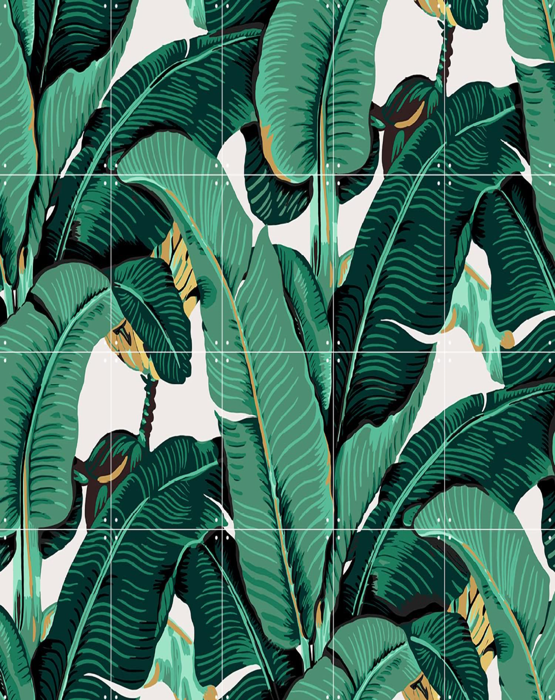 Cat Palm Striped Mix Color Fabric